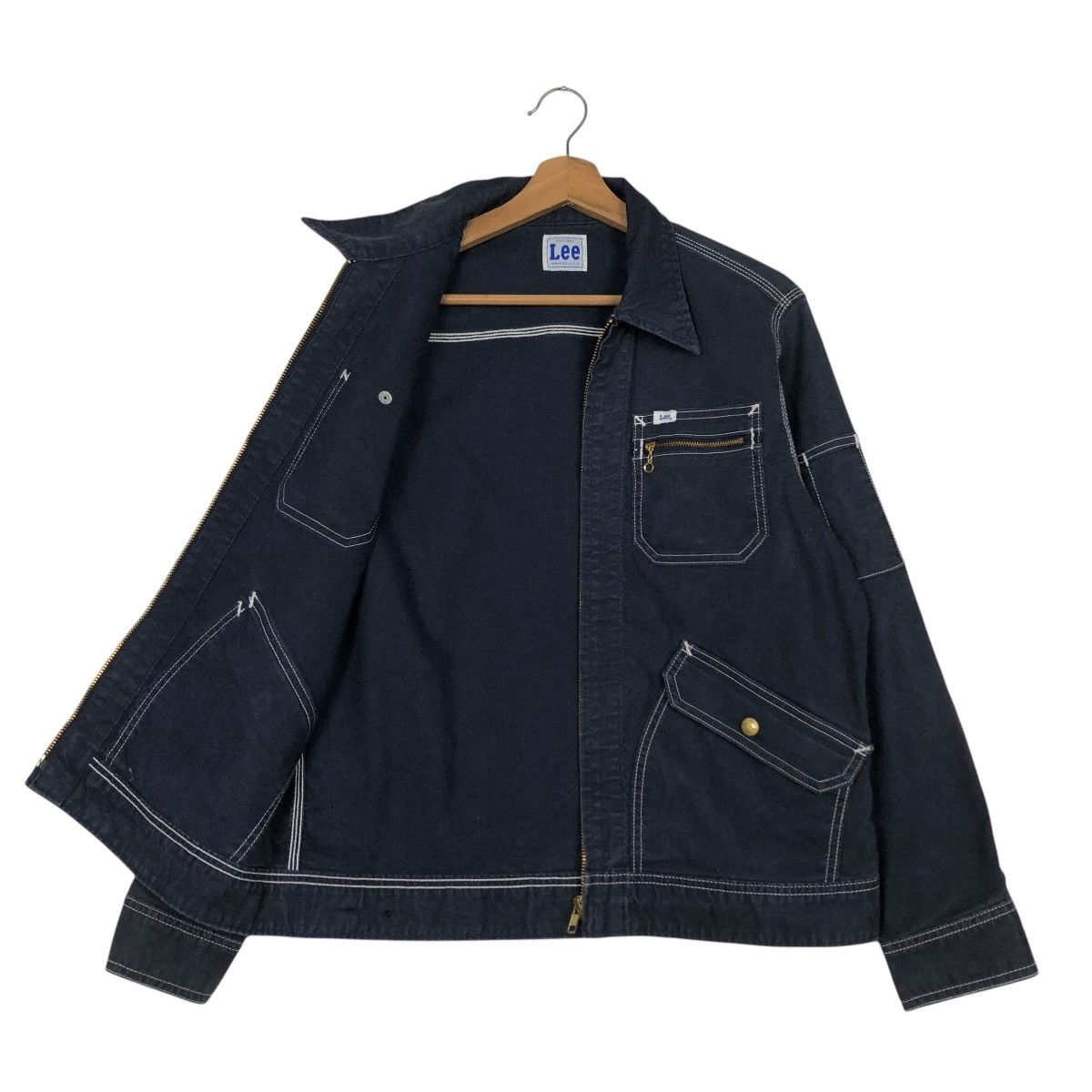 Lee 🔥VINTAGE CHORE ZIPPER JACKET LEE KANSAS USA EST 1889 Size US M / EU 48-50 / 2 - 13 Thumbnail