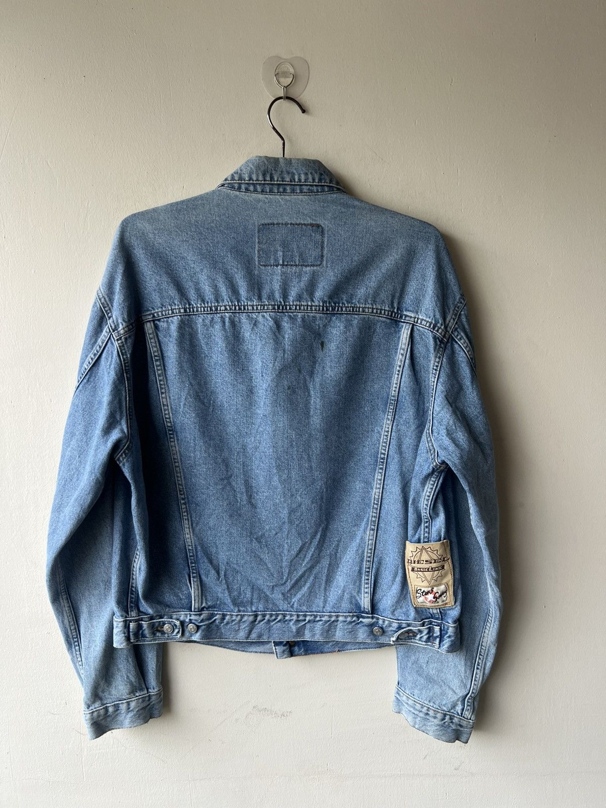 Diesel 90s Diesel Stars Series Distress Mud Denim Trucker Jacket Size US XL / EU 56 / 4 - 3 Thumbnail