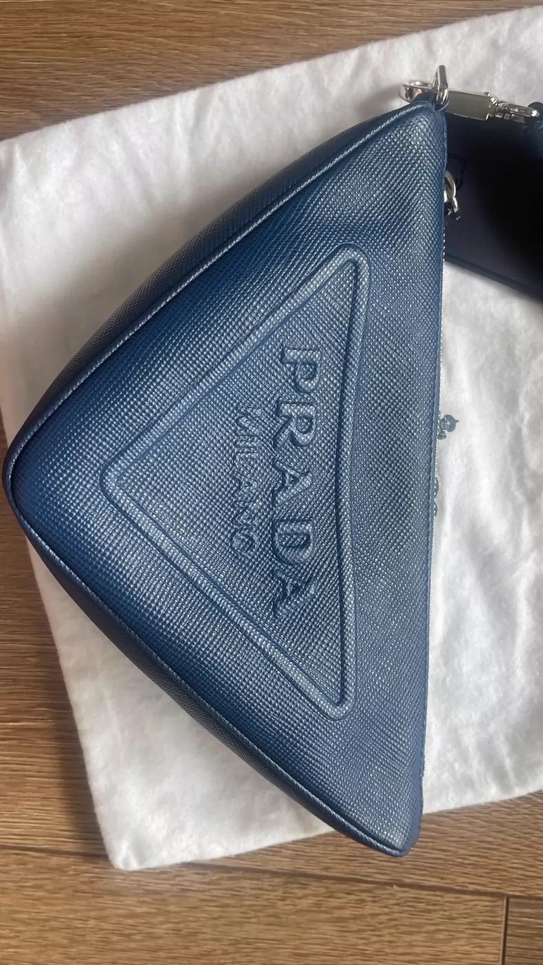 Prada New Prada Blue Handbag with Dust Bag -2505 Size ONE SIZE - 4 Thumbnail