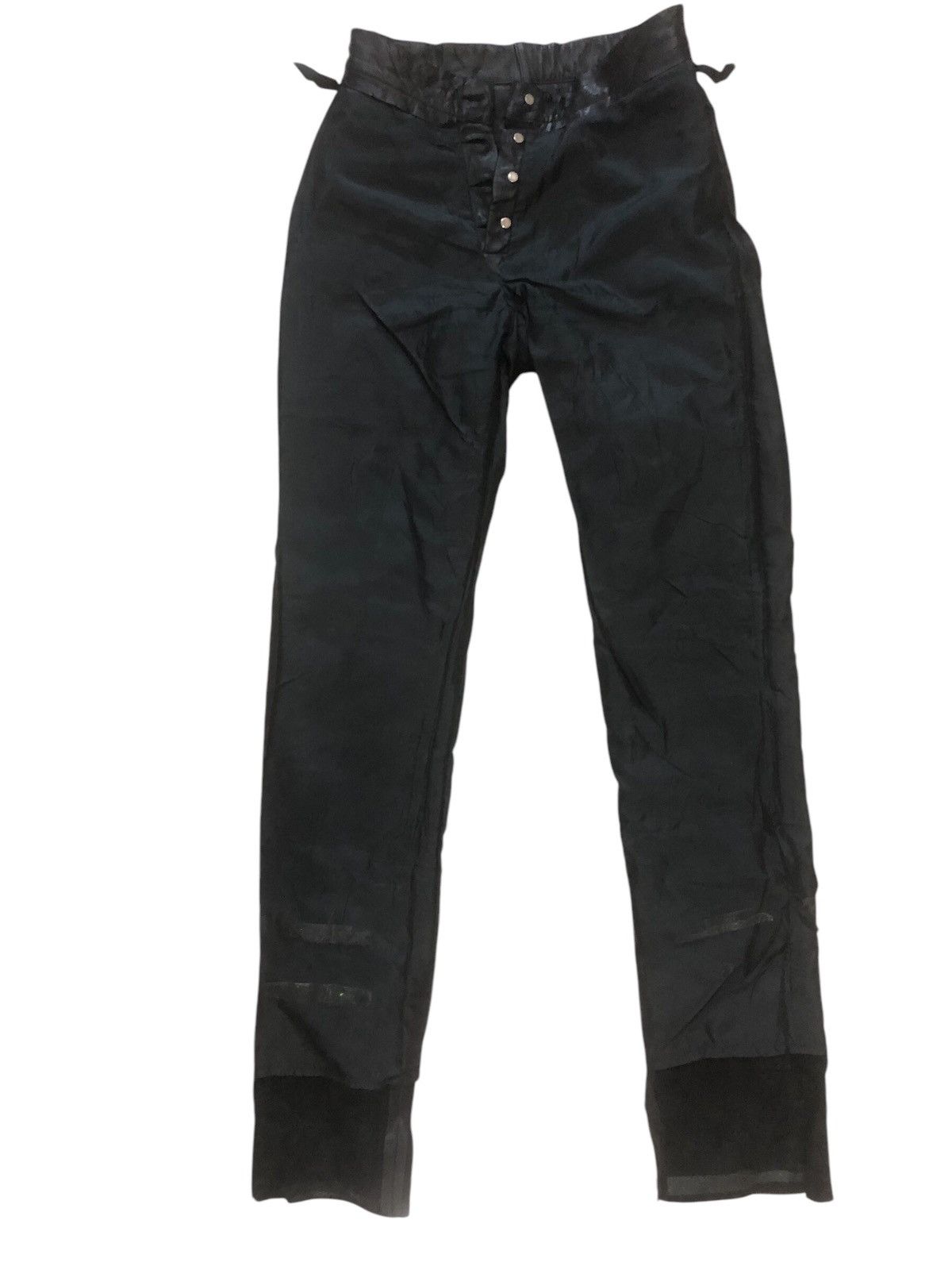 Leather × Vintage × agnes b. Cow Leather Agnes B Button Skinny Fit Pants Size 24" / US 00 / IT 34 - 11 Thumbnail