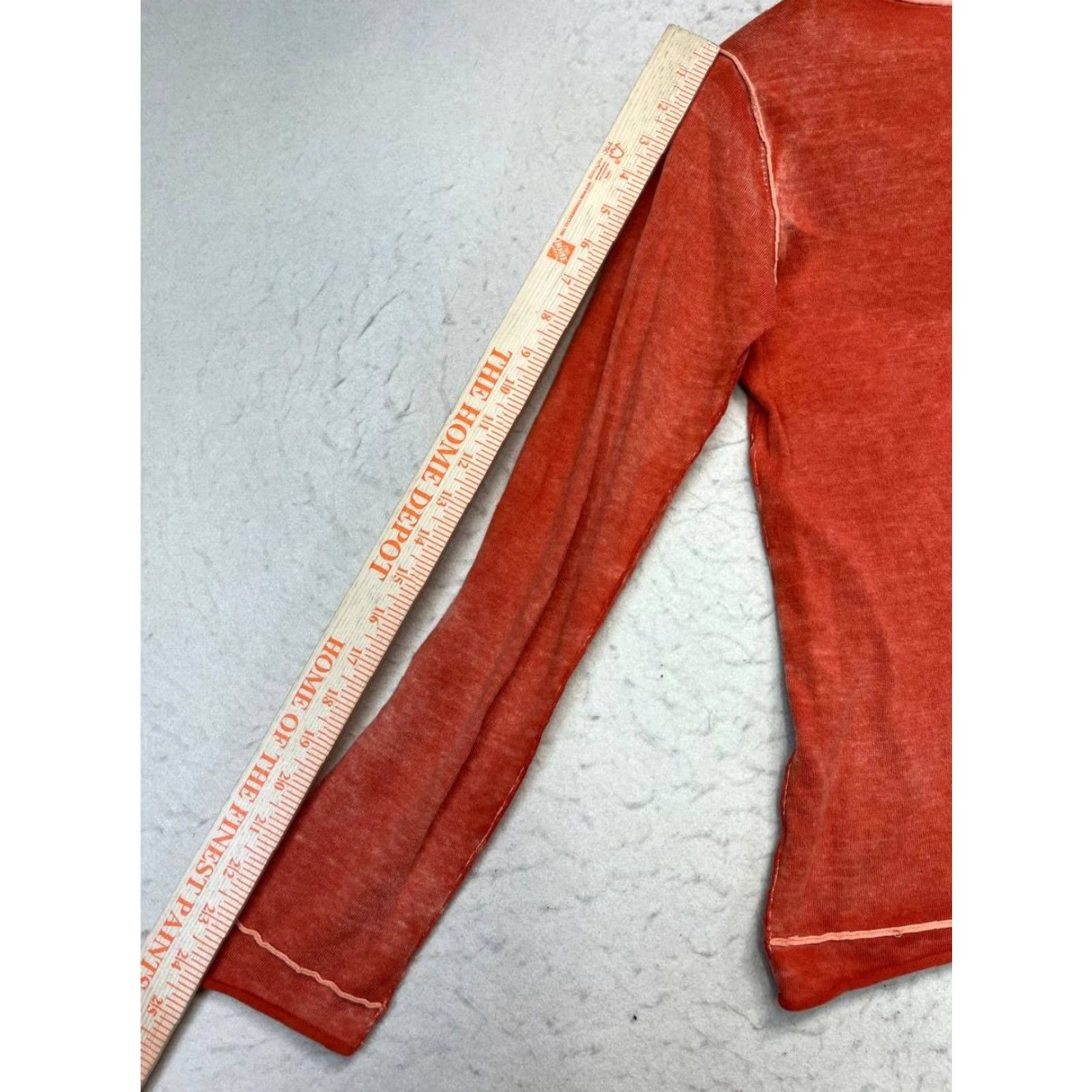 Tommy Bahama Tommy Bahama Relax Shirt Women XS Orange Long Sleeve Crew Neck 100% Cotton Size XS / US 0-2 / IT 36-38 - 4 Thumbnail