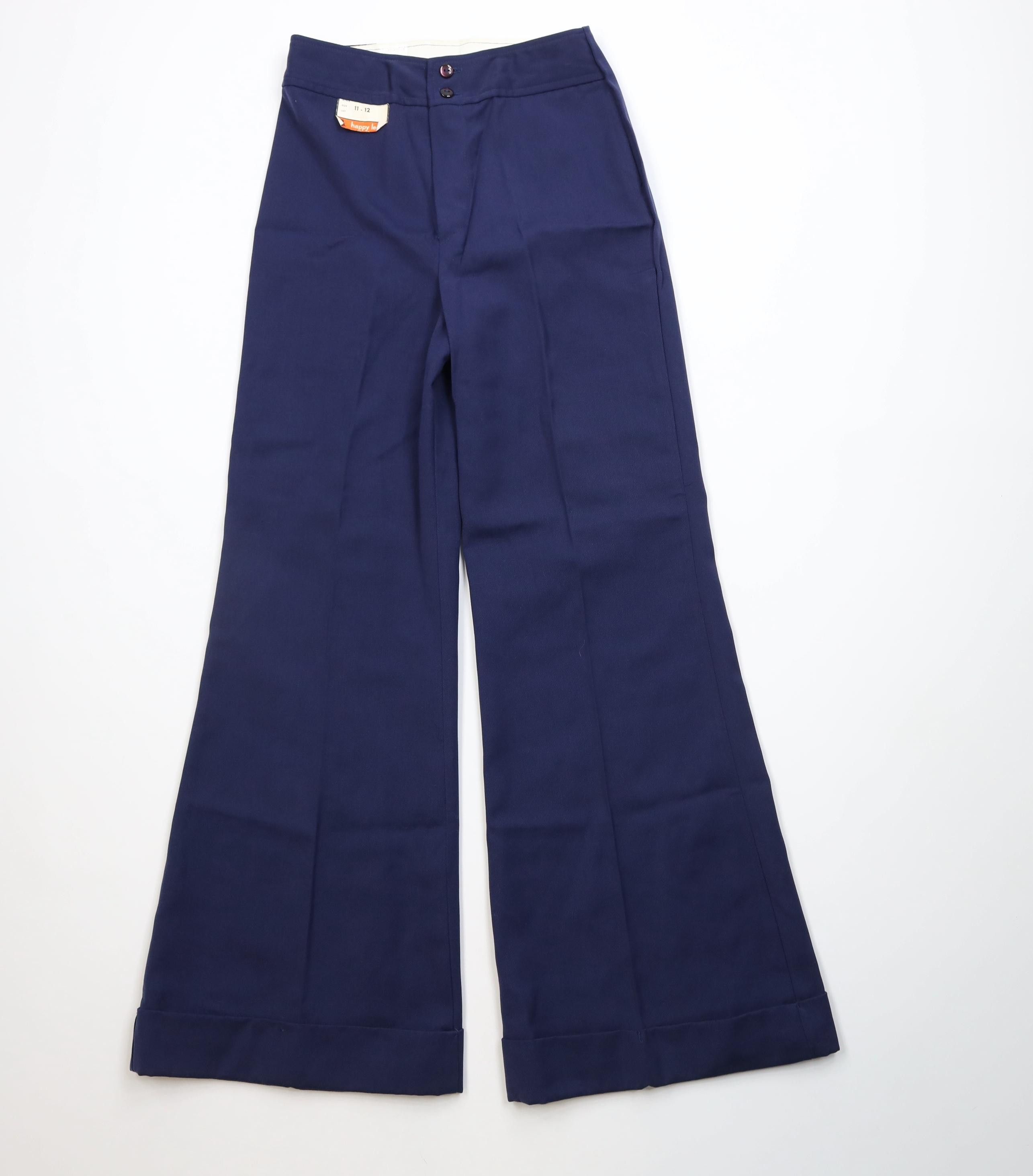 Vintage Deadstock Vintage 60s 70s Wide Leg Bell Bottoms Pants Size 34" / US 12 / IT 48 - 1 Thumbnail