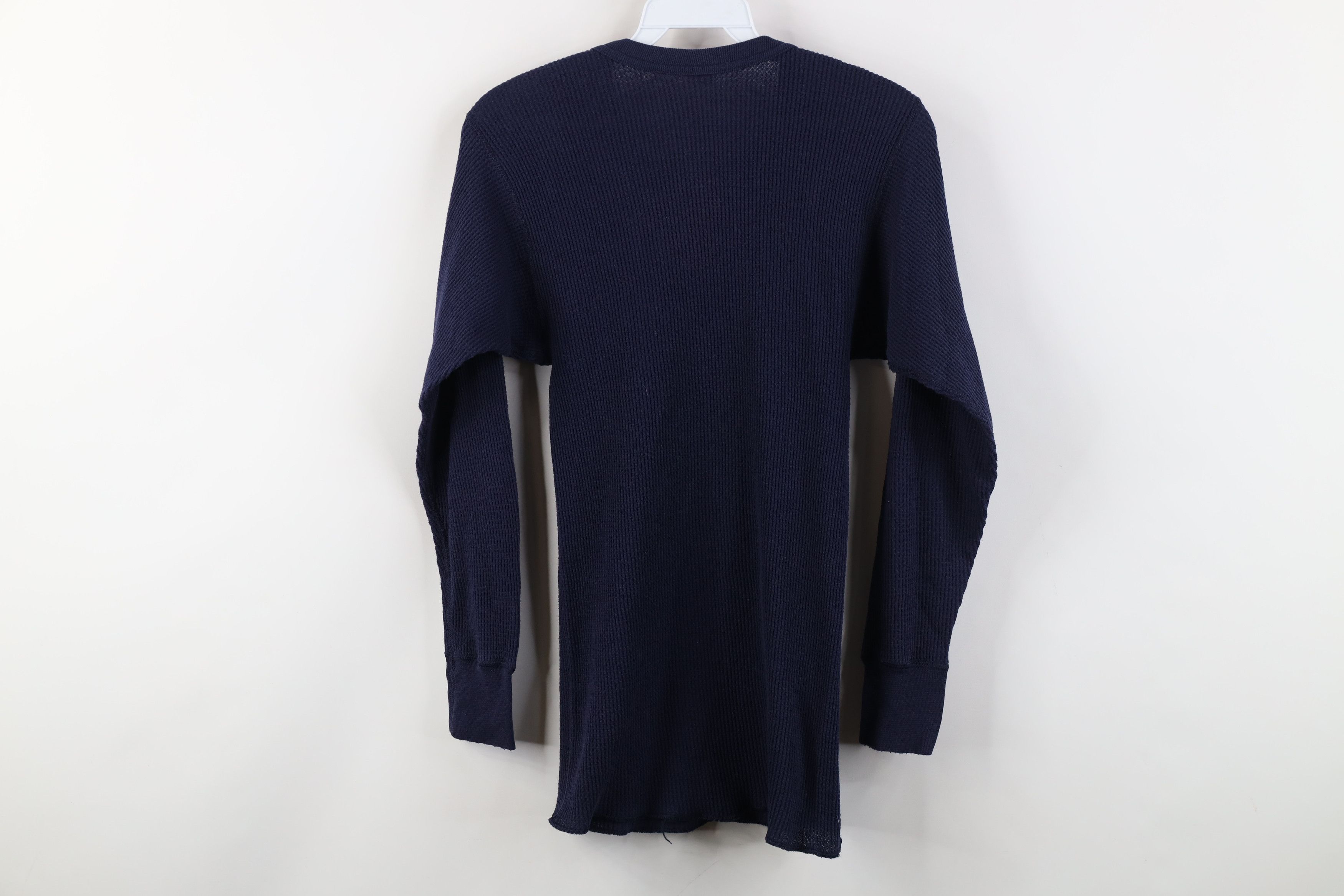 Vintage Vintage 70s Streetwear Thermal Waffle Knit T-Shirt Blue USA Size US L / EU 52-54 / 3 - 9 Thumbnail