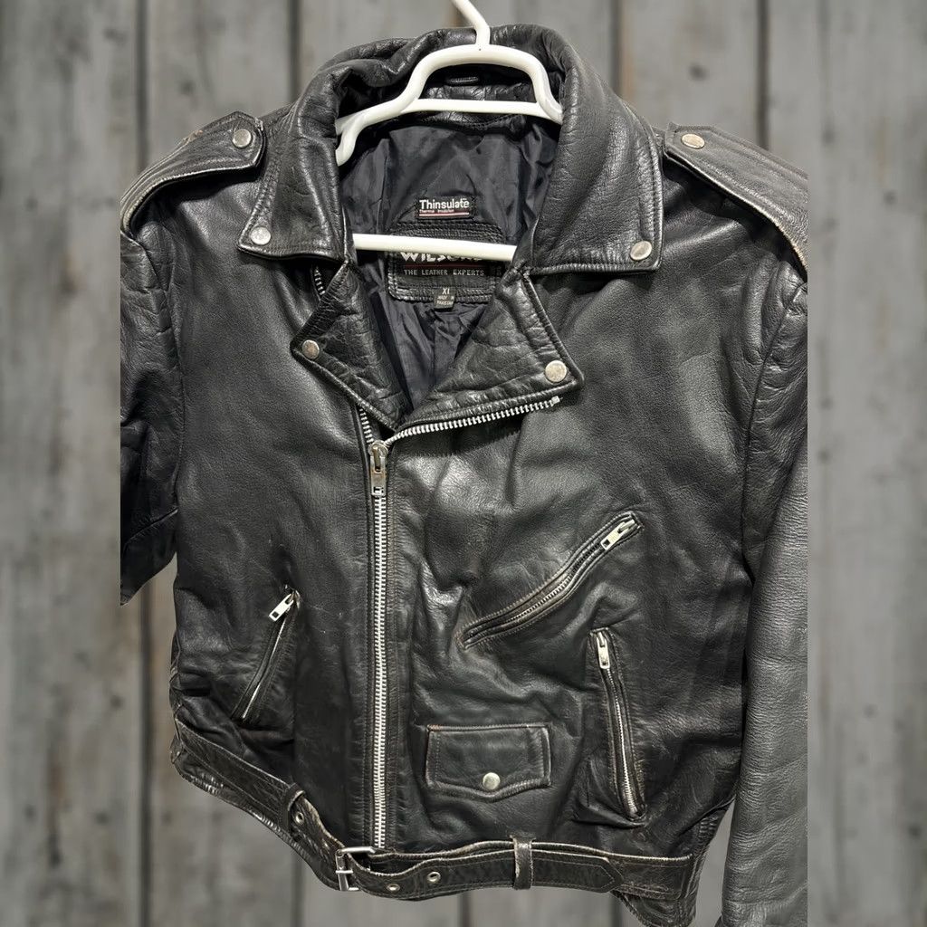 Vintage VINTAGE Wilsons Leather Open Road Full Zip Leather Motorcycle Coat Mens XL Black Casual, Travel, Workwear Size US XL / EU 56 / 4 - 1 Thumbnail