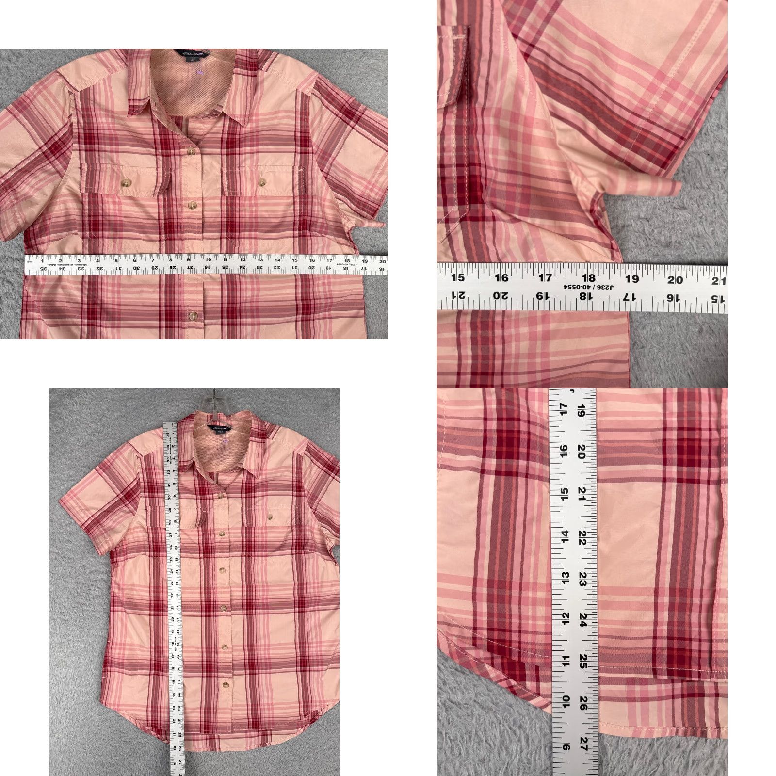 Eddie Bauer Eddie Bauer Shirt Women Small Pink Plaid Button Up Vented Fish Angler Women Size S / US 4 / IT 40 - 8 Thumbnail