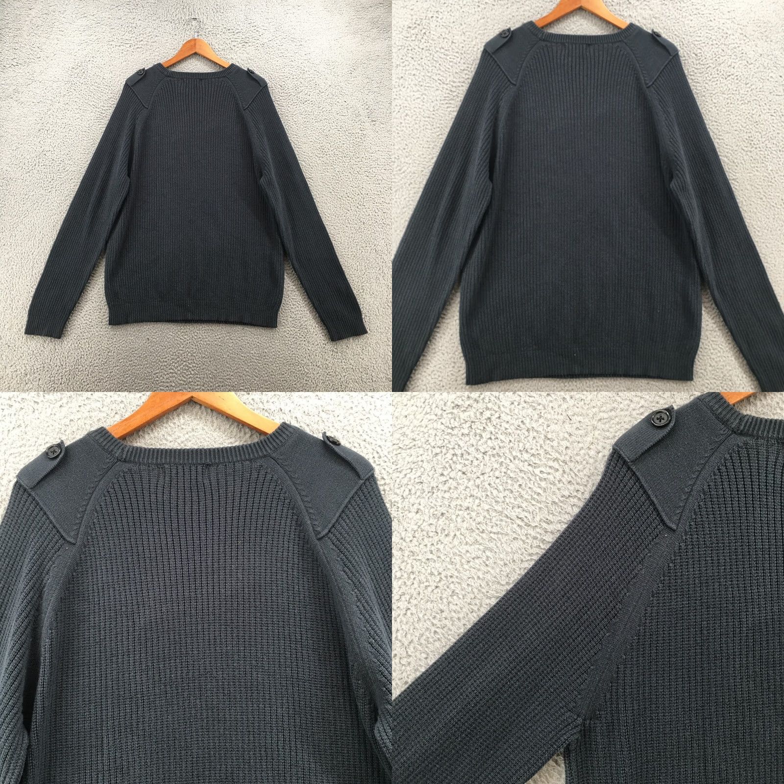 Banana Republic Banana Republic Sweater Mens XL Navy Blue Waffle Knit Long Sleeve Pullover Size US XL / EU 56 / 4 - 8 Thumbnail