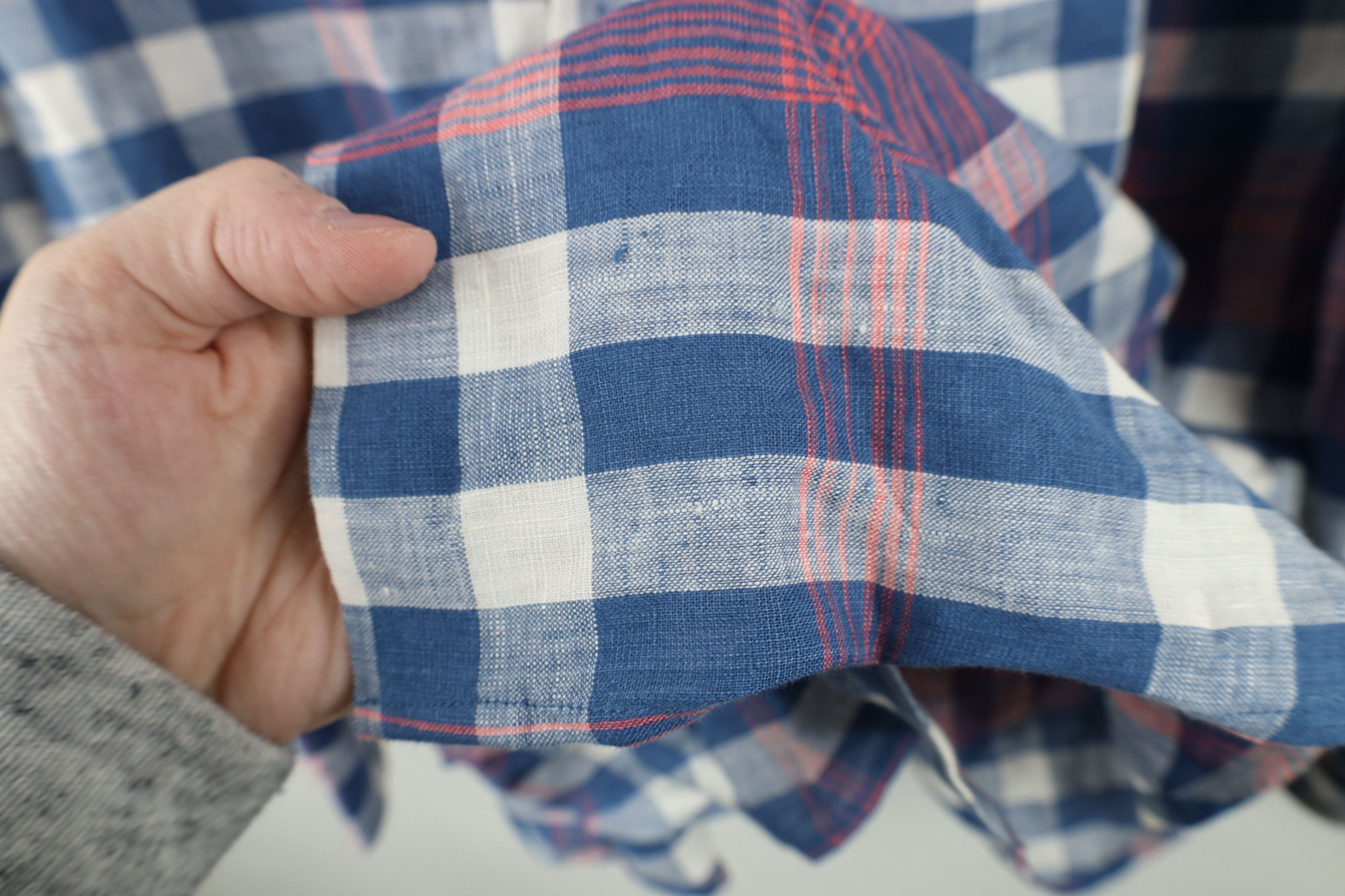 Tommy Bahama × Vintage Tommy Bahama Linen Blend Collared Button Shirt Plaid Size US L / EU 52-54 / 3 - 5 Thumbnail