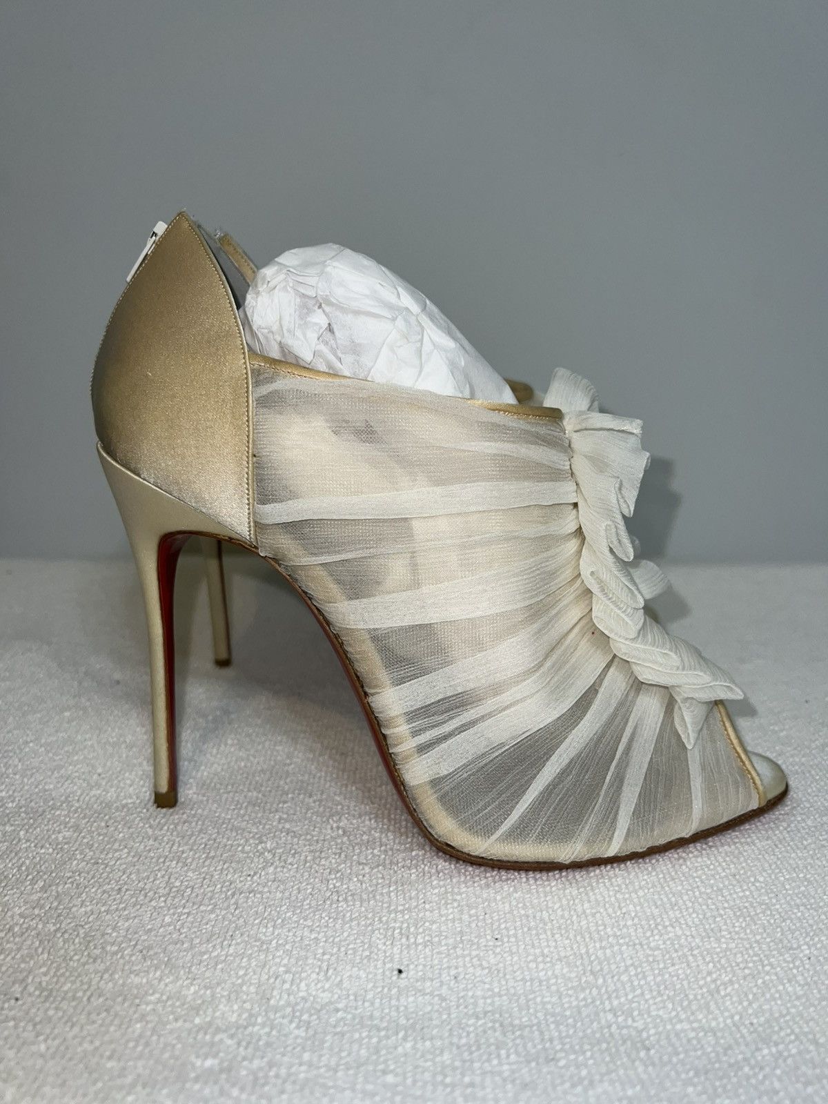 Christian Louboutin Christian Louboutin Silk Canonita 100 MM Booties 40 Size US 10 / IT 40 - 2 Thumbnail