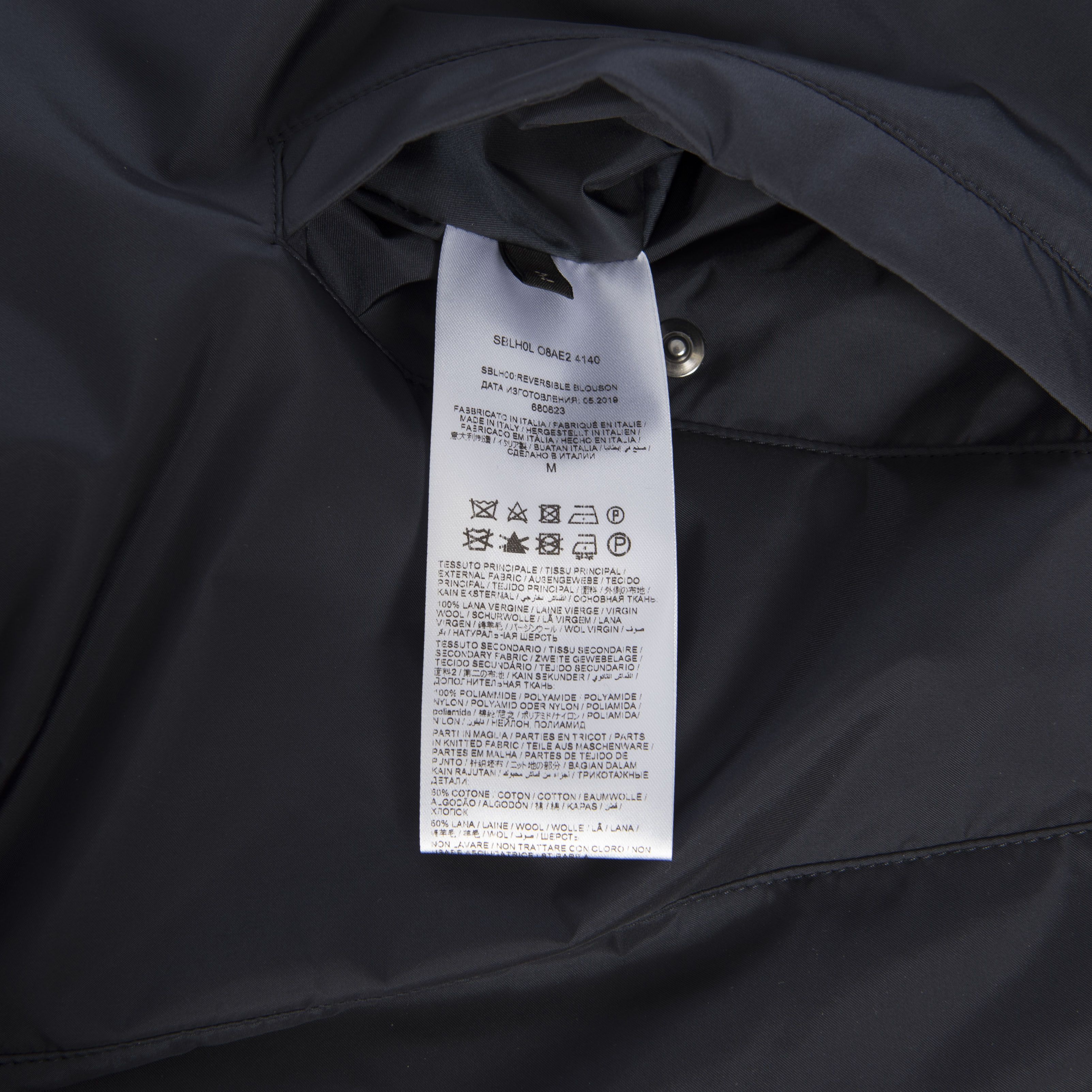 Brioni Reversible Blouson Jacket In Navy Blue Virgin Wool & Nylon Size US M / EU 48-50 / 2 - 6 Thumbnail