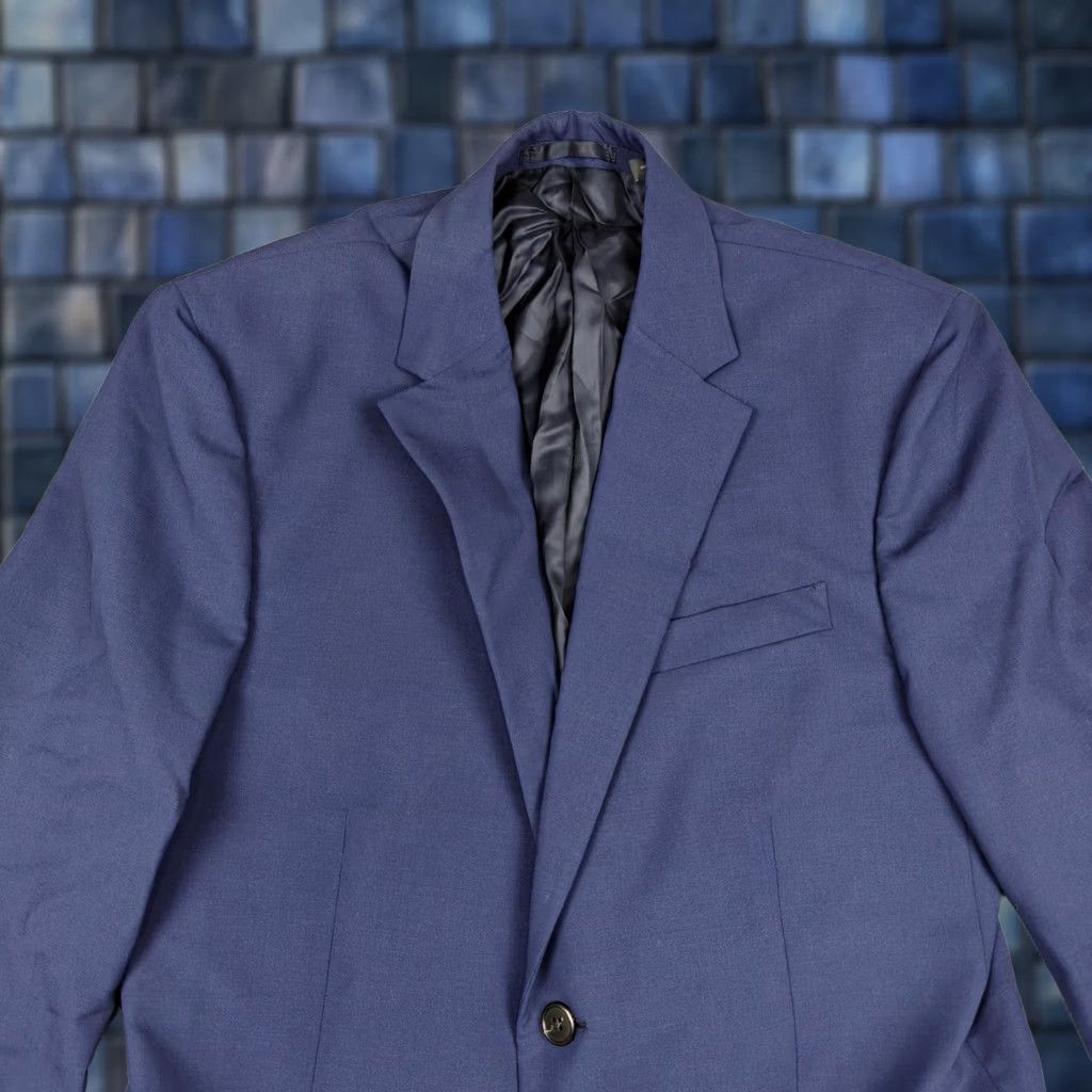 Theory Theory Mens Blazer 40R Blue Wool Stretch Suit Jacket Two Button Notch Lapel Size 40R - 1 Thumbnail