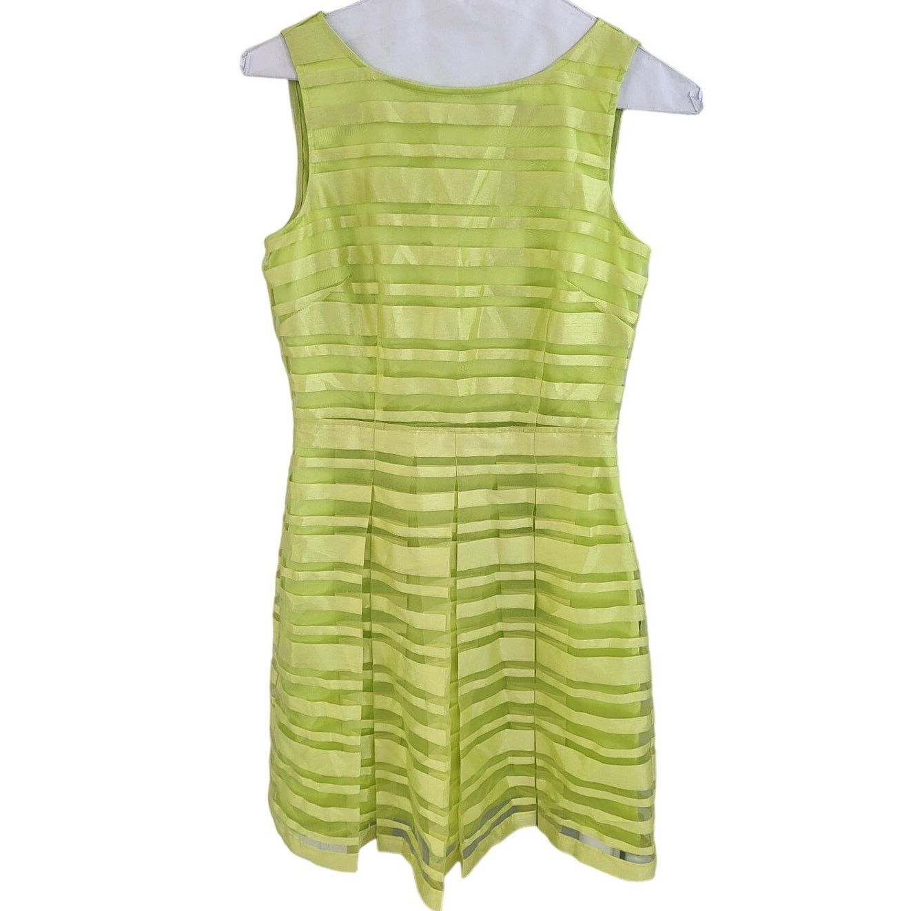 Other Tahari Neon Green Sleeveless Dress with Mesh Overlay - Sz 4 Size S / US 4 / IT 40 - 1 Thumbnail
