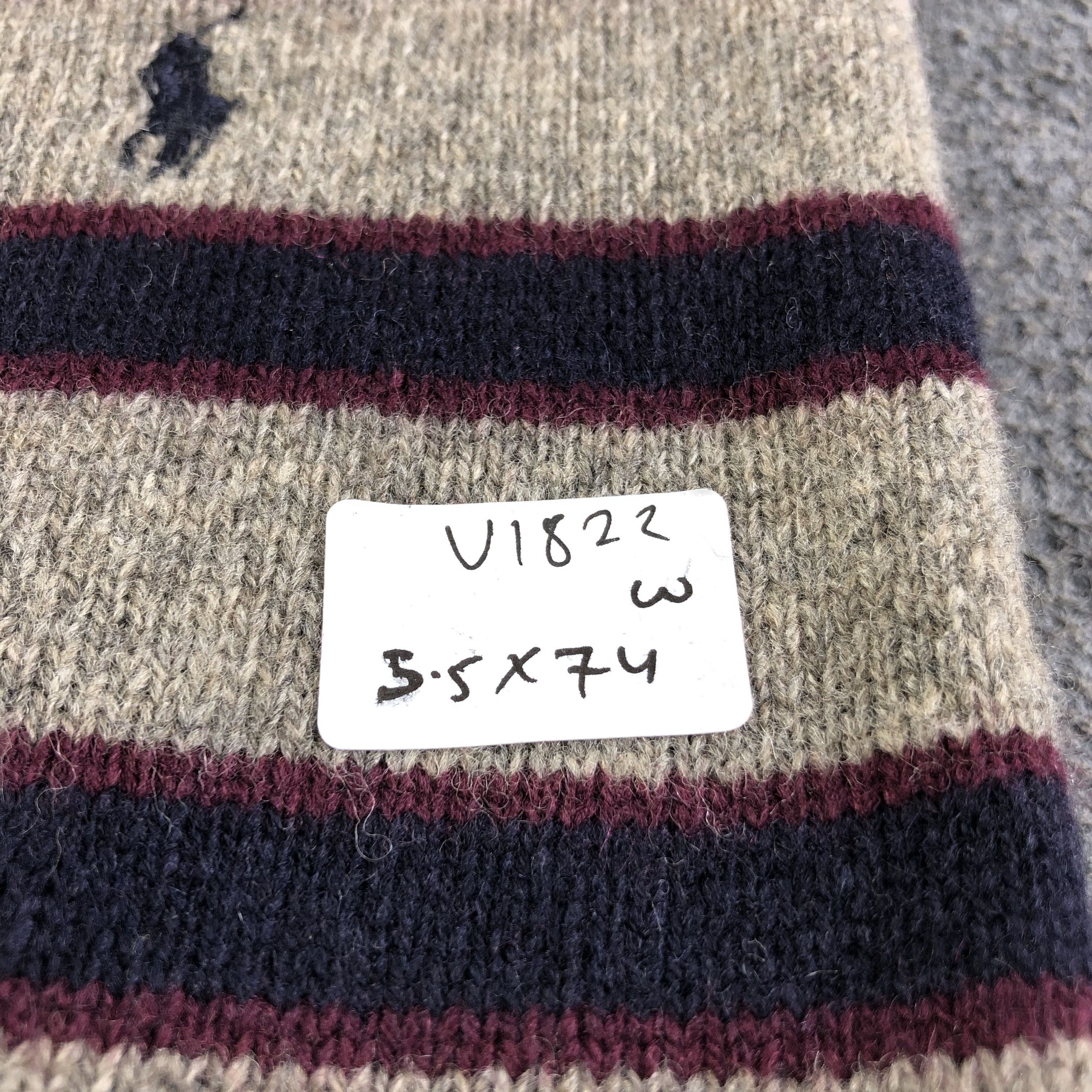Polo Ralph Lauren Polo Ralph Lauren Striped Wool Scarf Muffler V1822 Size ONE SIZE - 6 Thumbnail