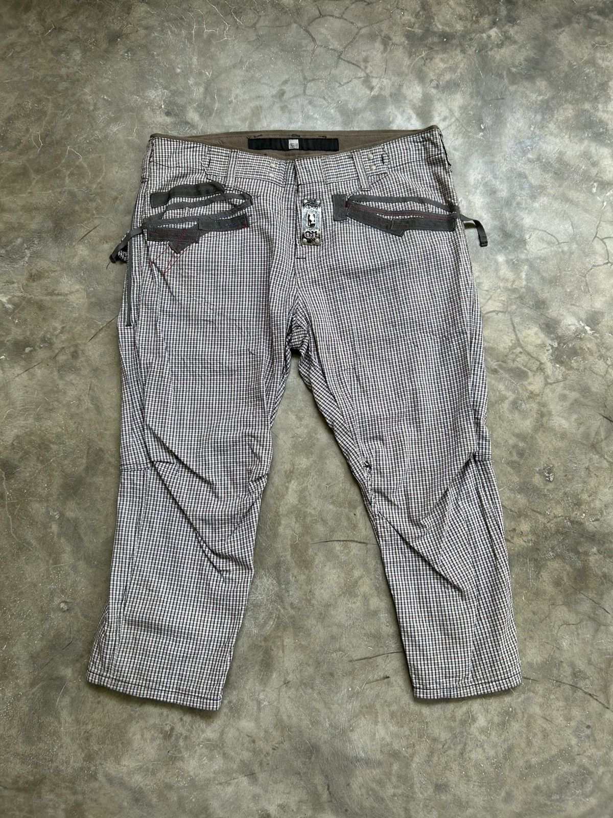 Marithe + Francois Girbaud Marithe Francois Girbaud Vkei Plaid Bondage Pants Size US 35 - 1 Thumbnail