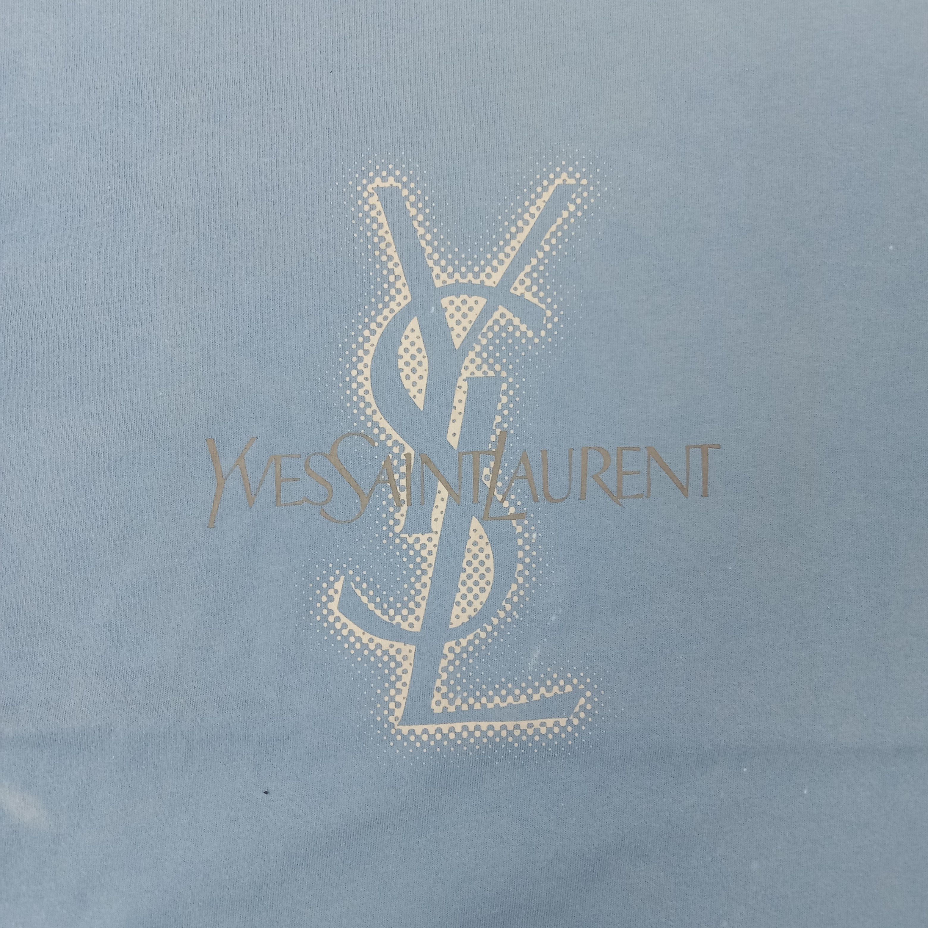 Yves Saint Laurent Yves Saint Laurent Italian Brand Logo Tshirt C239N36 Size US L / EU 52-54 / 3 - 2 Thumbnail