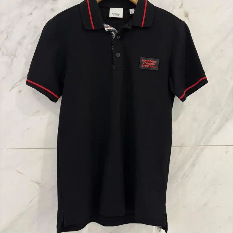 Burberry Burberry Short Sleeve Black Polo Shirt Size US XXS / EU 40 - 1 Thumbnail