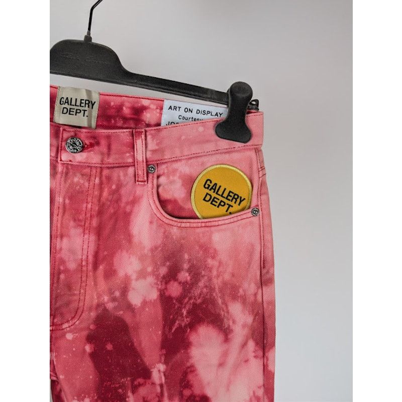 Gallery Dept. o1rshd1 Biscayne Tie-Dye Slim Fit Denim Jeans in Red Size US 32 / EU 48 - 5 Thumbnail