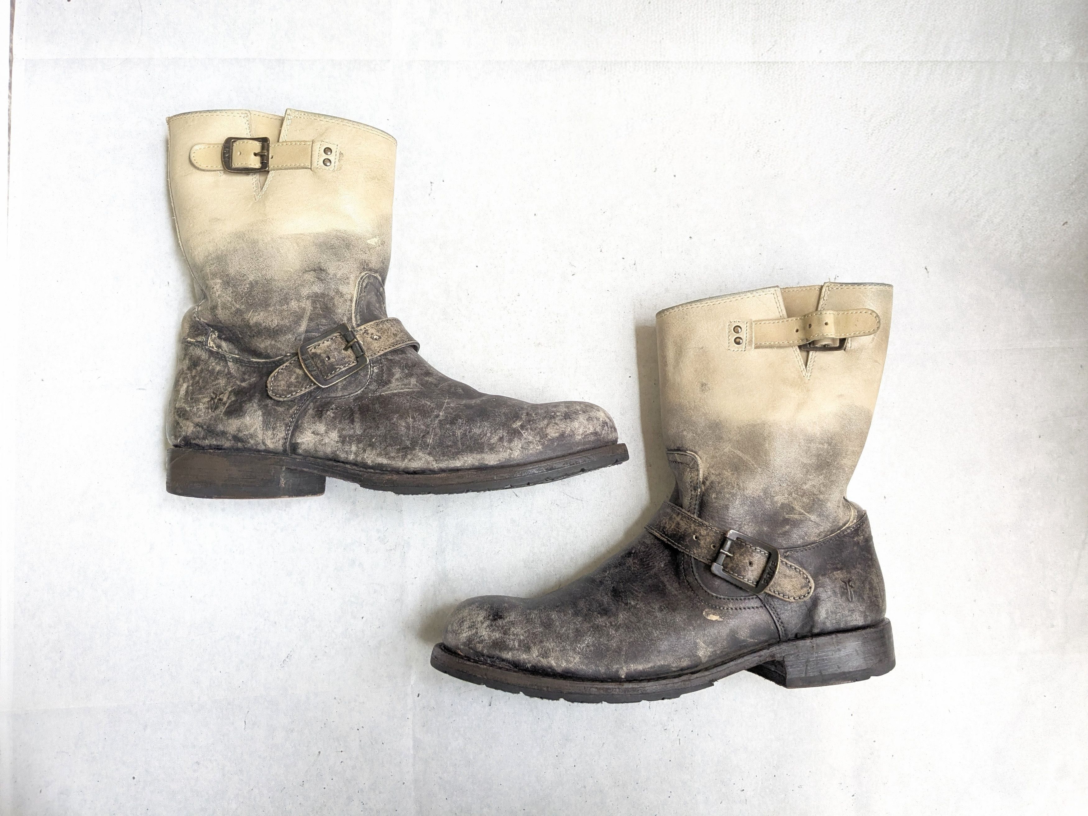Frye Frye Engineer Boots Stonewash 11 D Buckle Strap Size US 11 / EU 44 - 1 Thumbnail
