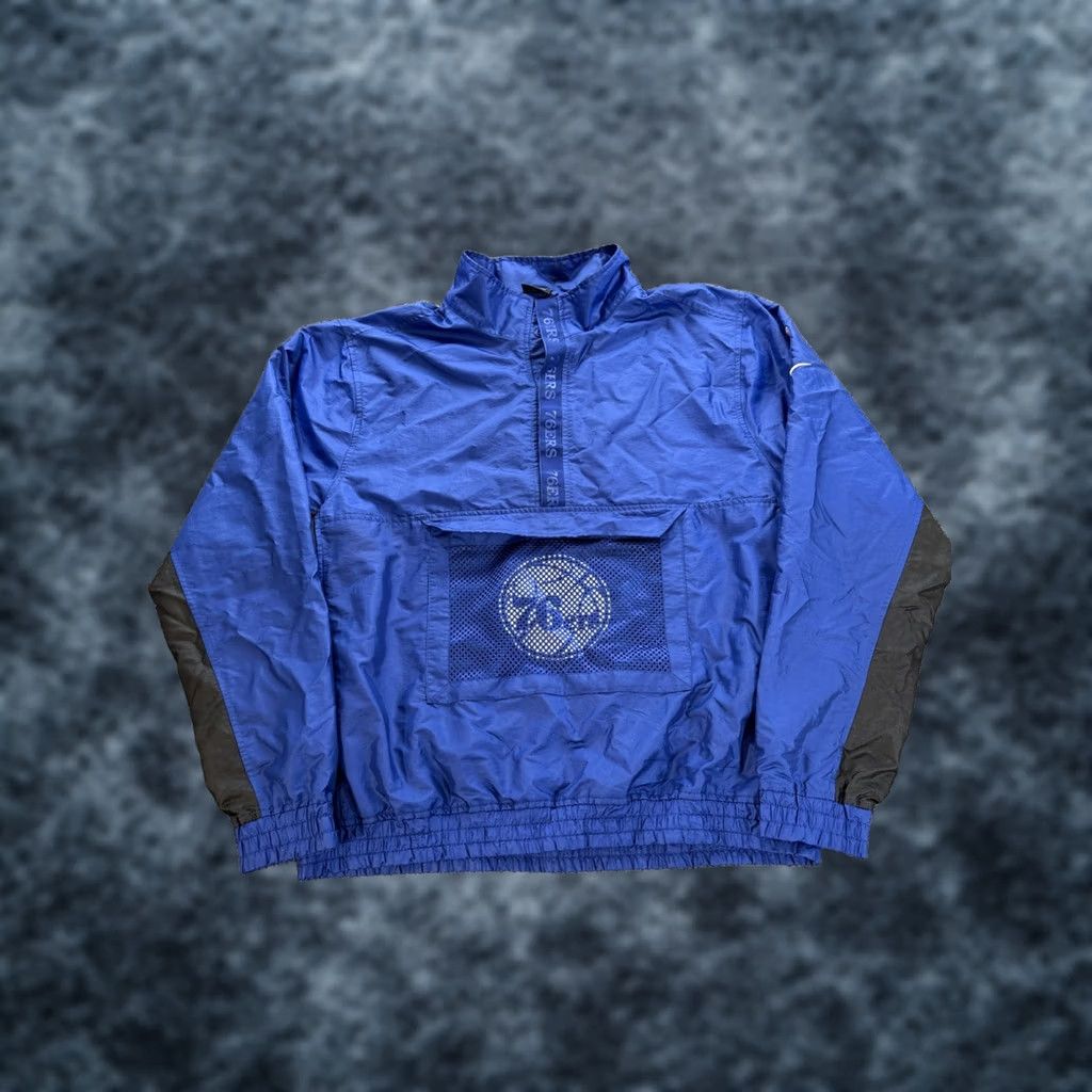 Nike NWT Nike Jacket XL Mens Blue Windbreaker 76ers NBA Kangaroo Av0635-495 Track Activewear Size US XL / EU 56 / 4 - 1 Thumbnail