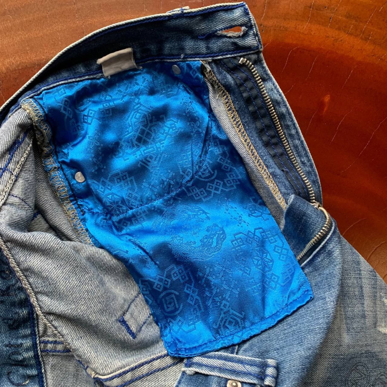 CLOT × Levi's Levis x Clot x Kazuki Kuraishi 501 Blue Denim Short Pants Size US 30 / EU 46 - 17 Thumbnail