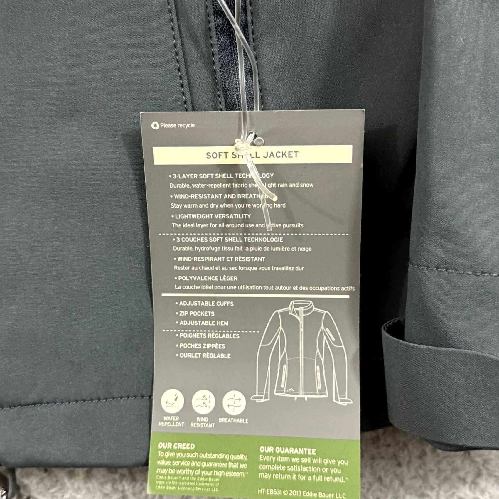 Eddie Bauer Eddie Bauer Jacket Womens Large Gray Soft Shell Fleece Casual Zip Outdoor NWT Size L / US 10 / IT 46 - 6 Thumbnail