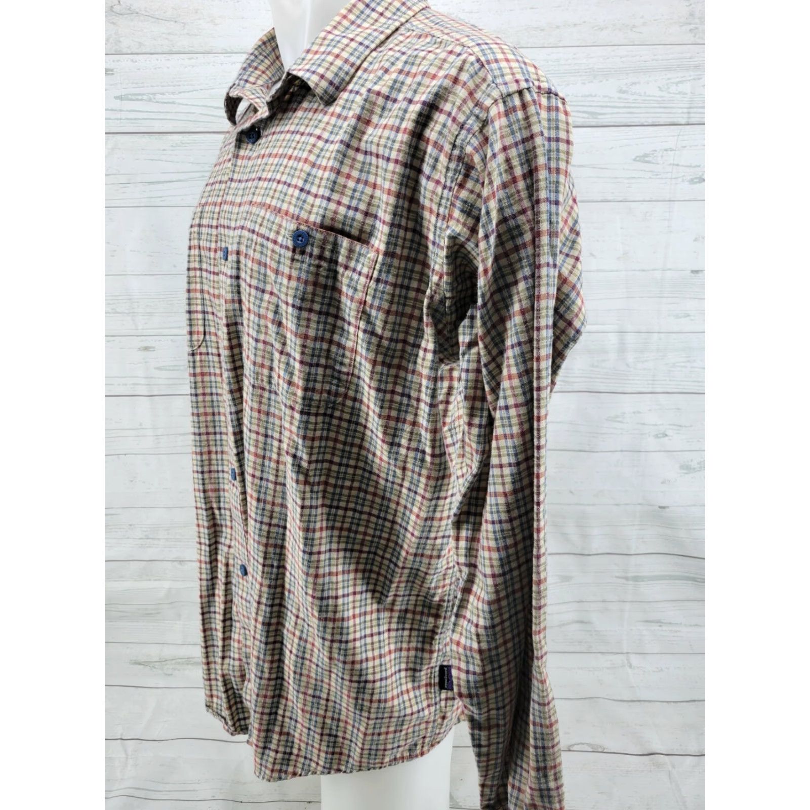Patagonia Patagonia Men's XL Shirt Button-Down Collared Plaid Long Sleeve Organic Cotton Size US XL / EU 56 / 4 - 2 Thumbnail