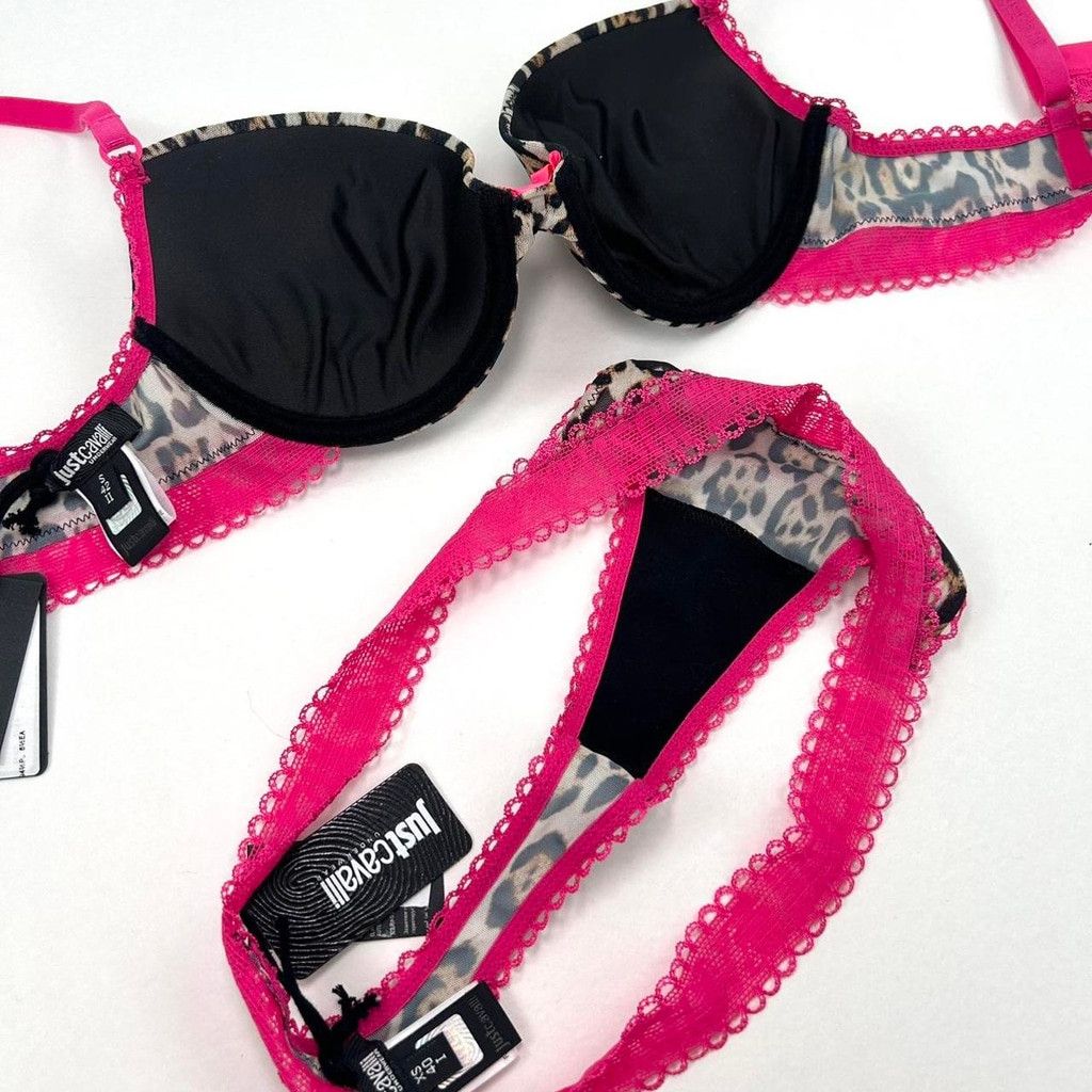 Just Cavalli NWT Cavalli brown leopard print bra with hot pink Size ONE SIZE - 8 Thumbnail