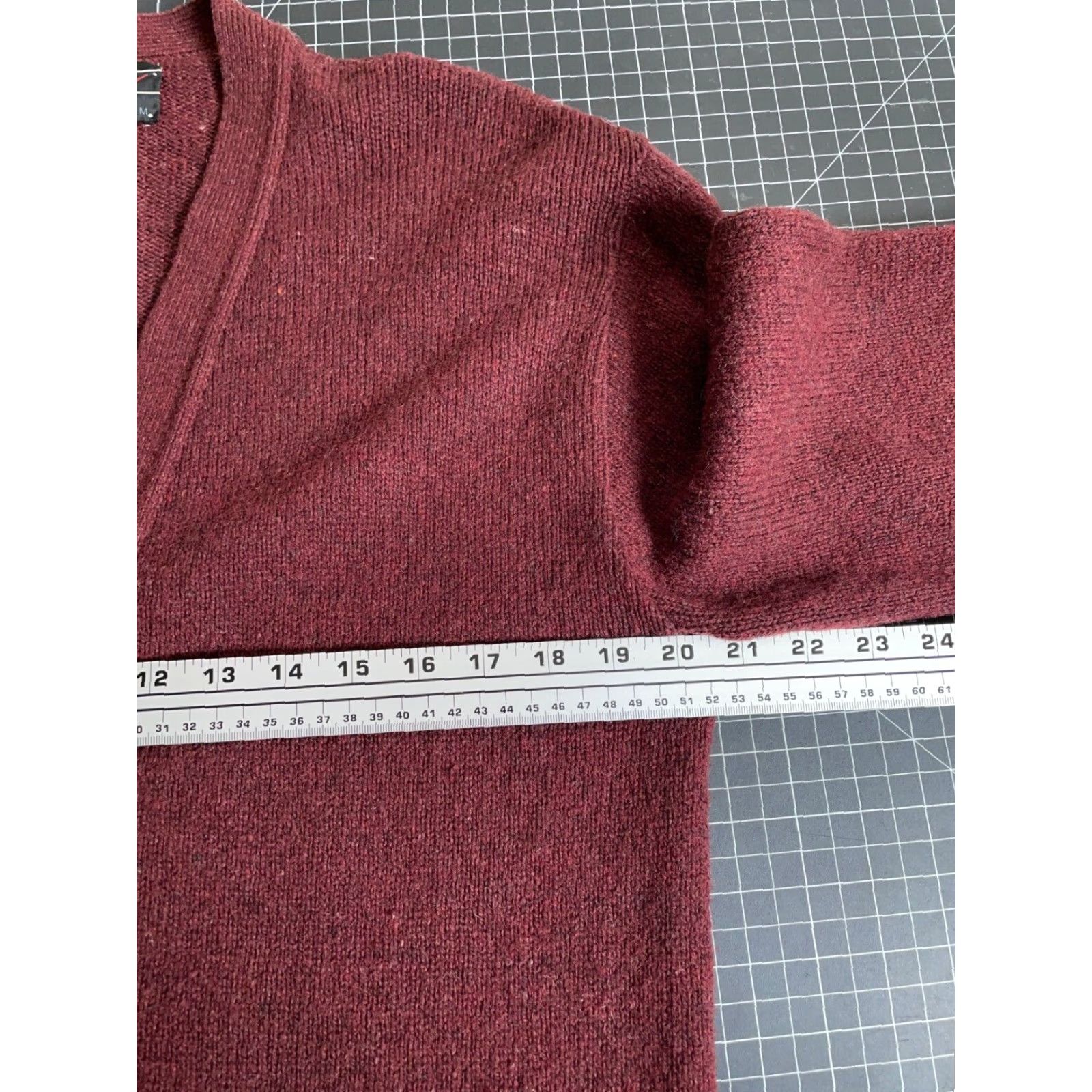Jantzen VINTAGE Jantzen Cardigan Sweater Mens M Dark Red Knit 70s Grandpa style Wool-Acrylic Lightweight Knitwear - 80s Retro Hipster Preppy Size US M / EU 48-50 / 2 - 5 Thumbnail