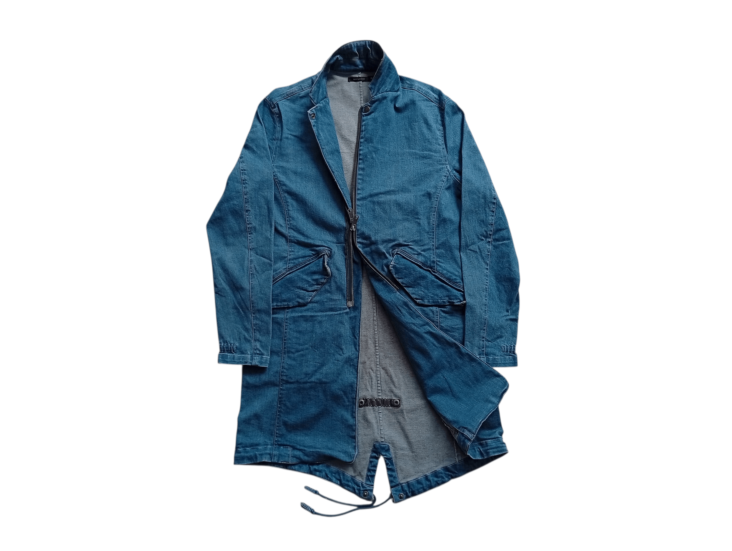 Japanese Brand Galvanized denim fishtail stretch jacket Size US S / EU 44-46 / 1 - 2 Thumbnail