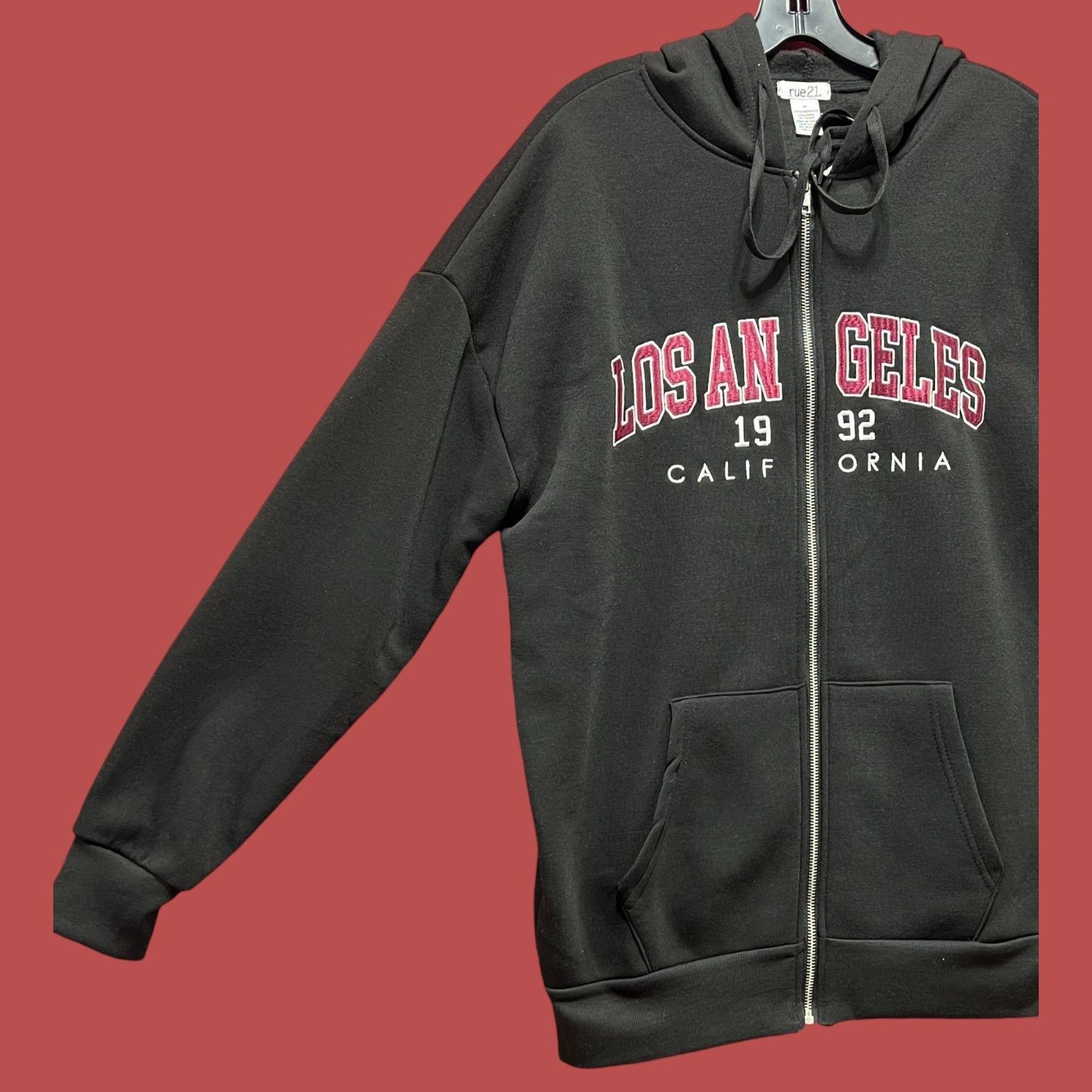 rue21 Rue 21 - Men's Long Sleeve Hooded Sweatshirt - Black - Mediu Size US M / EU 48-50 / 2 - 13 Thumbnail