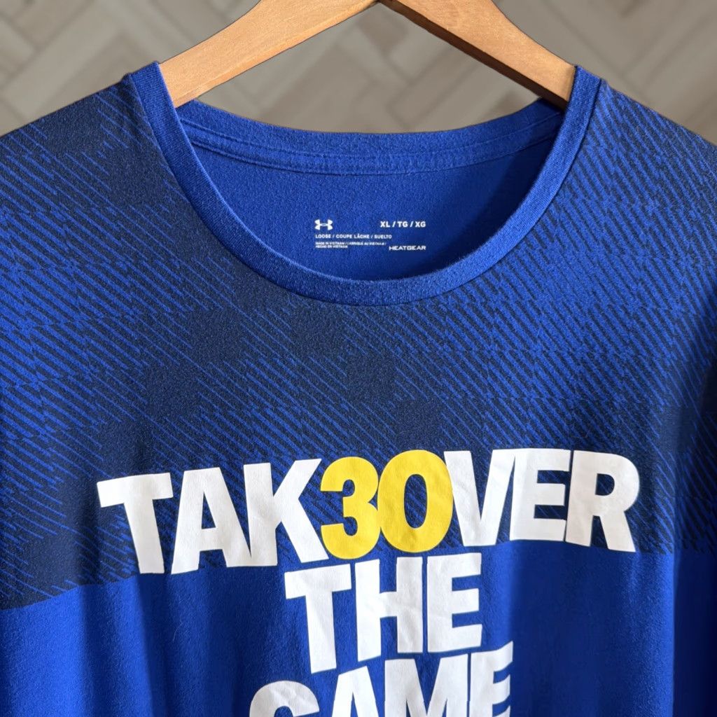 Under Armour VINTAGE Under Armour Shirt Mens XL Blue Steph Curry TAK30VER the Game Shirt XL Mens Blue Steph Curry TAK30VER the Game Size US XL / EU 56 / 4 - 1 Thumbnail