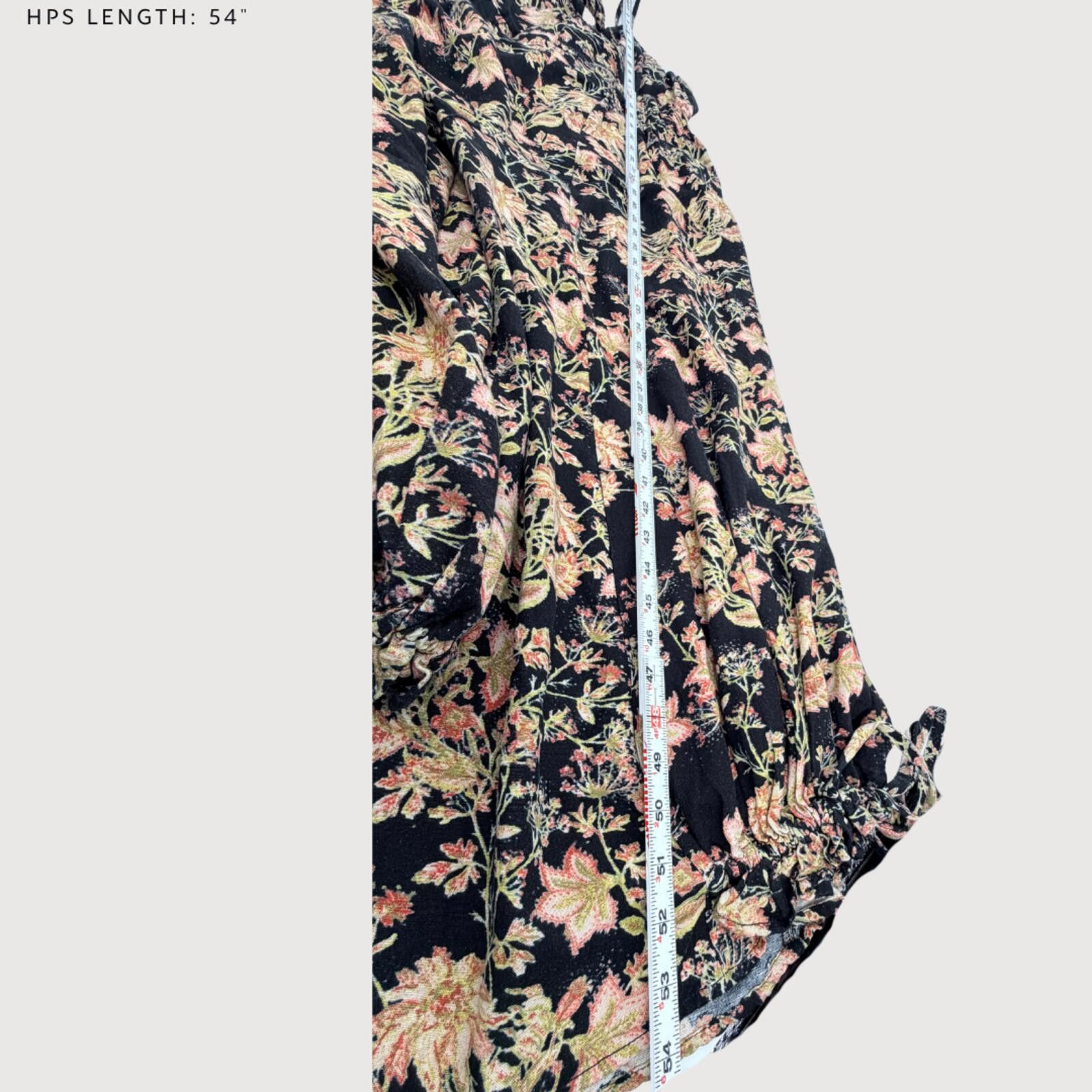 Free People Free People Floral Wide Leg Jumpsuit Black L Size 36" / US 14 / IT 50 - 6 Thumbnail