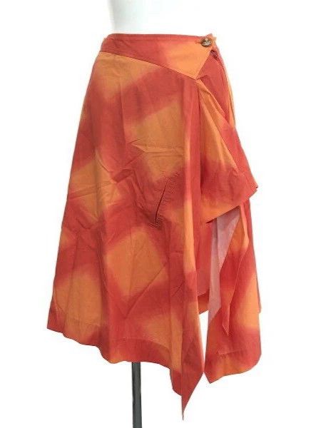 Vivienne Westwood Vivienne Westwood size2 Orange checkered distorted skirt Size 27" / US 4 / IT 40 - 1 Thumbnail