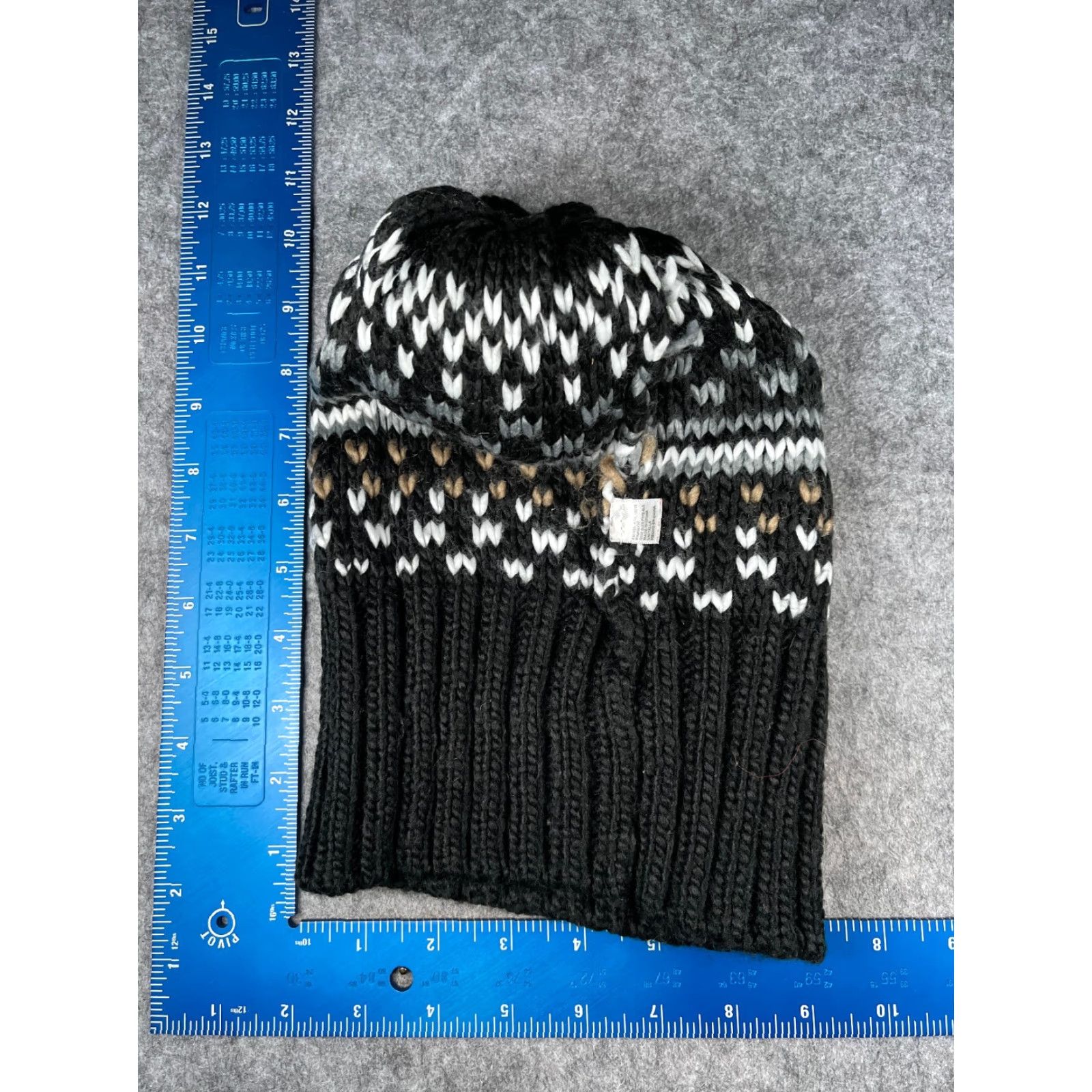 Vintage Target Beanie Toque Knit 100% Acrylic One Size Black White Beige Knit Beanie Hats Adults Mens Womens Outdoor Ski Size ONE SIZE - 5 Thumbnail