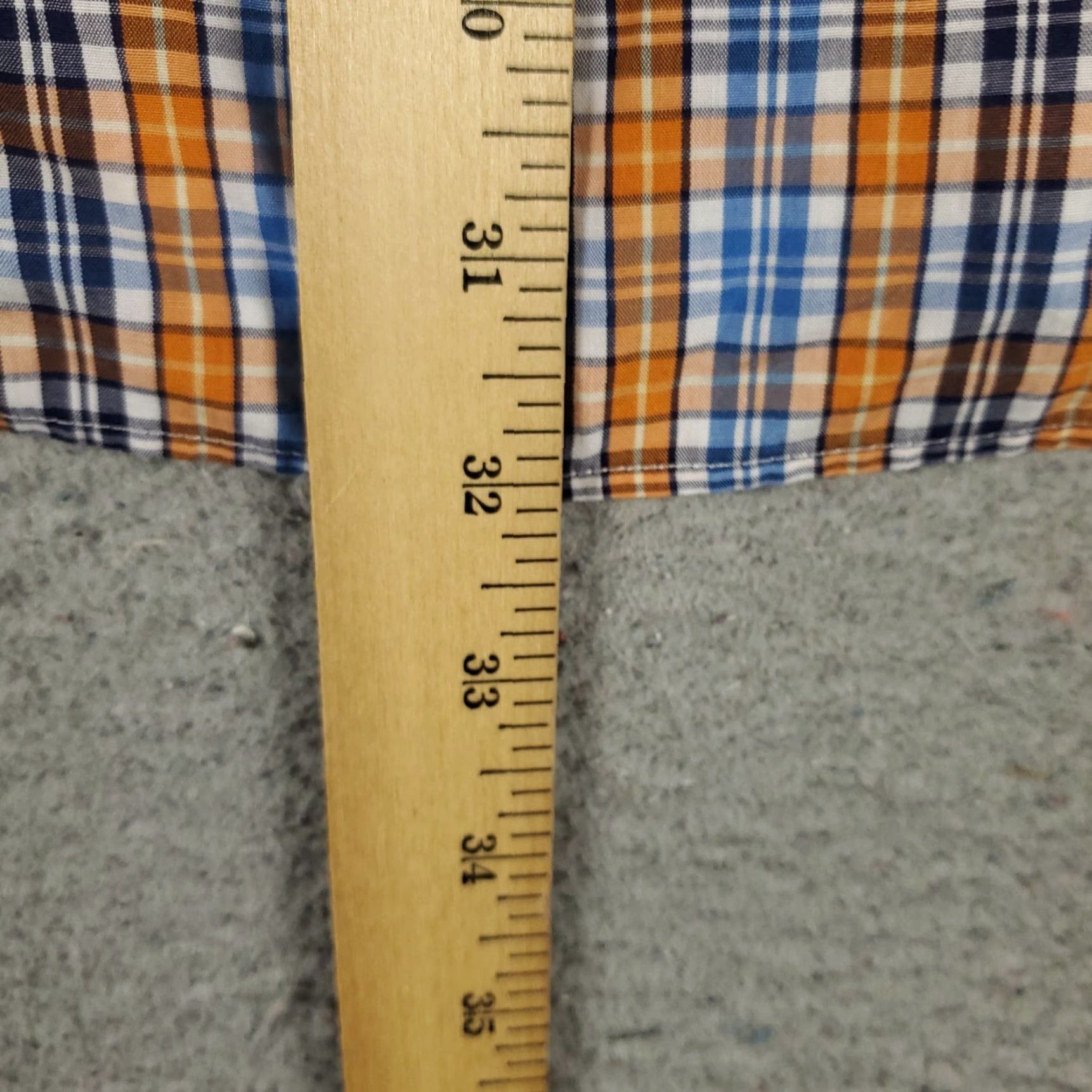 Brooks Brothers Brooks Brothers Button-Up Shirt Mens XL Orange Blue Plaid Long Sleeve Casual Size US XL / EU 56 / 4 - 4 Thumbnail