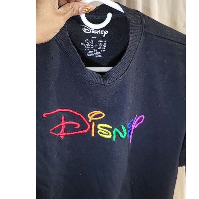 Disney Disney Rainbow Embroidered Logo Sweatshirt Black Size Small Size S / US 4 / IT 40 - 6 Thumbnail
