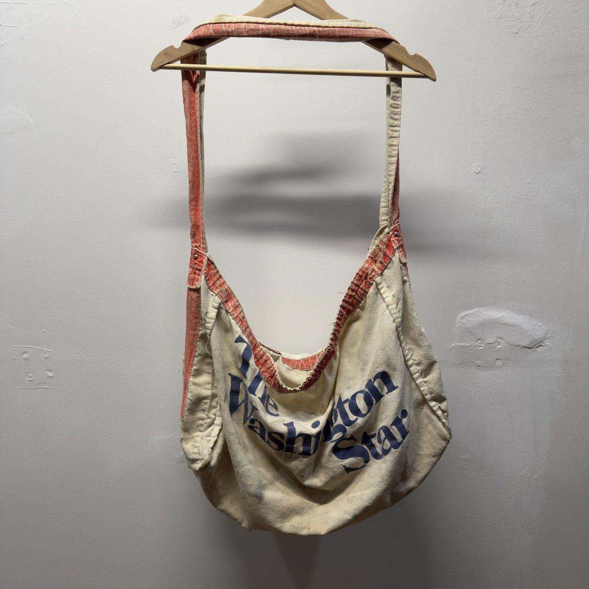 Vintage 60s Washington Star Newspaper Paperboy Bag Distressed Canvas Size ONE SIZE - 5 Thumbnail