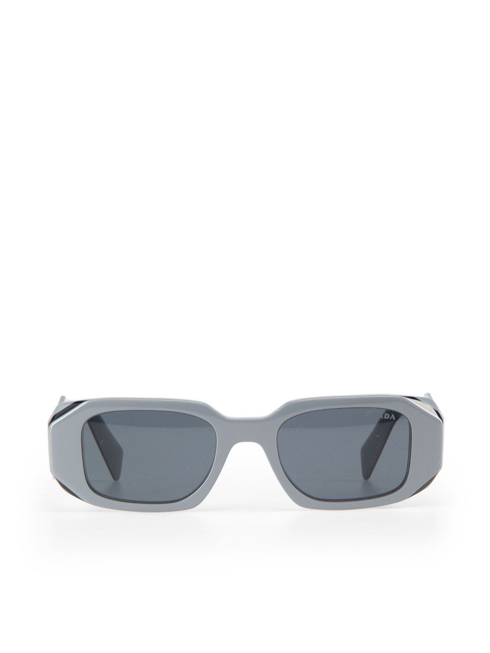 image of Prada Grey Rectangular Frame Sunglasses, Women's