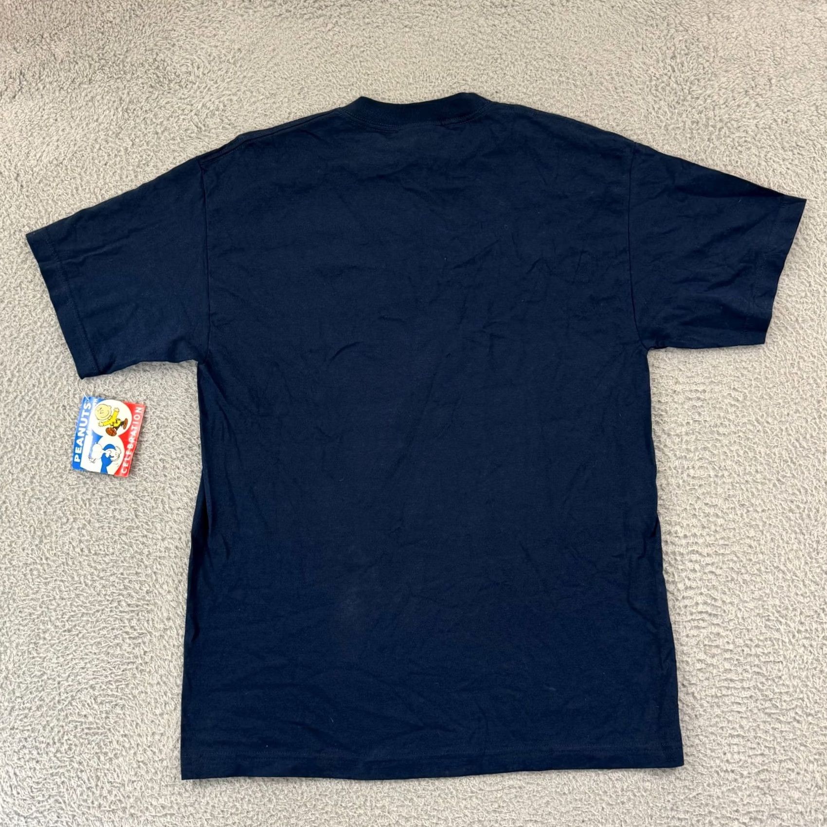 Peanuts VINTAGE Peanuts Charlie Brown Christmas T-Shirt Adult L Blue 90s 90s Mens Christmas Cartoon Logo NWT Size US L / EU 52-54 / 3 - 2 Thumbnail