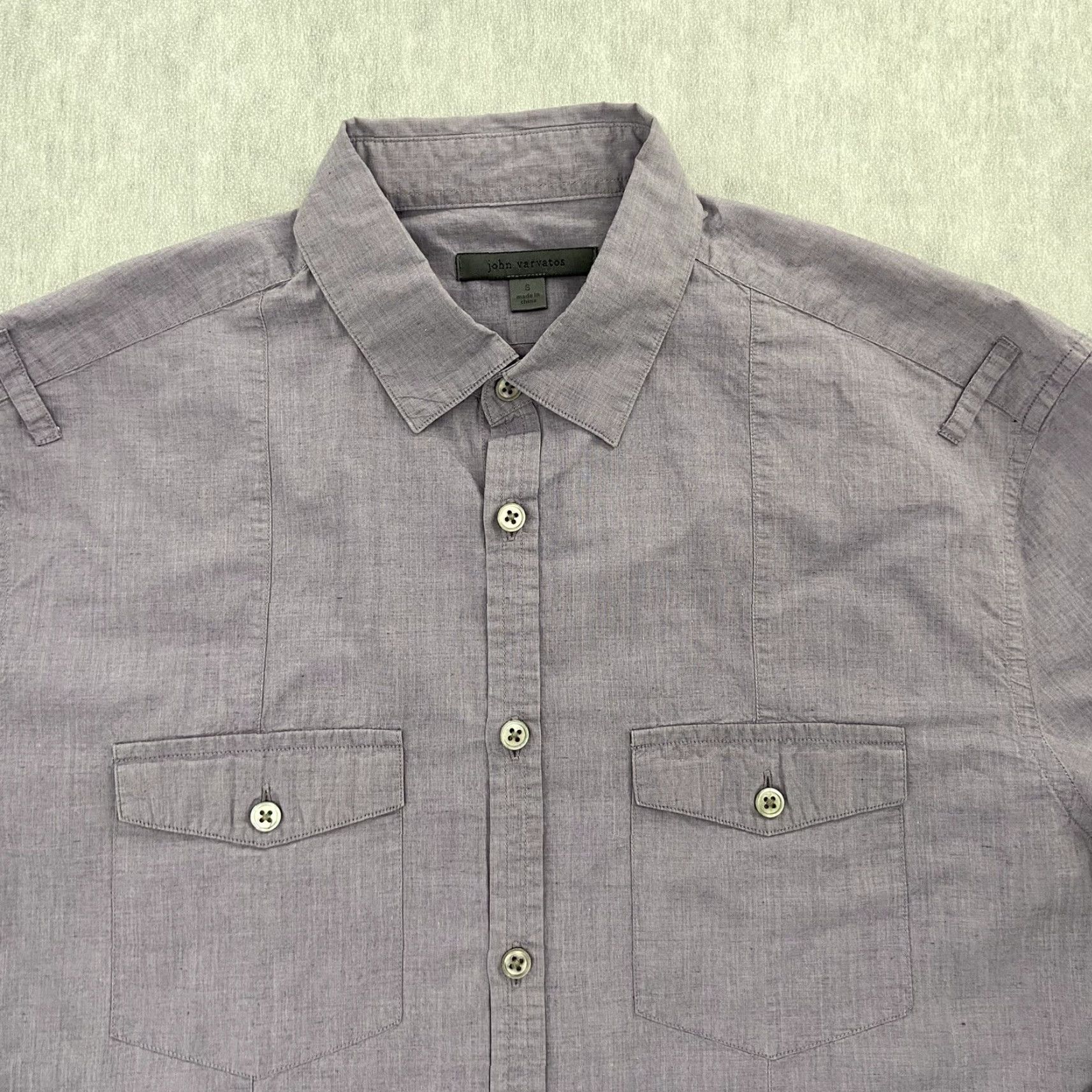 John Varvatos John Varvatos Button-Up Shirt Adult Small Purple Long Sleeve Cotton Mens S Size US S / EU 44-46 / 1 - 3 Thumbnail