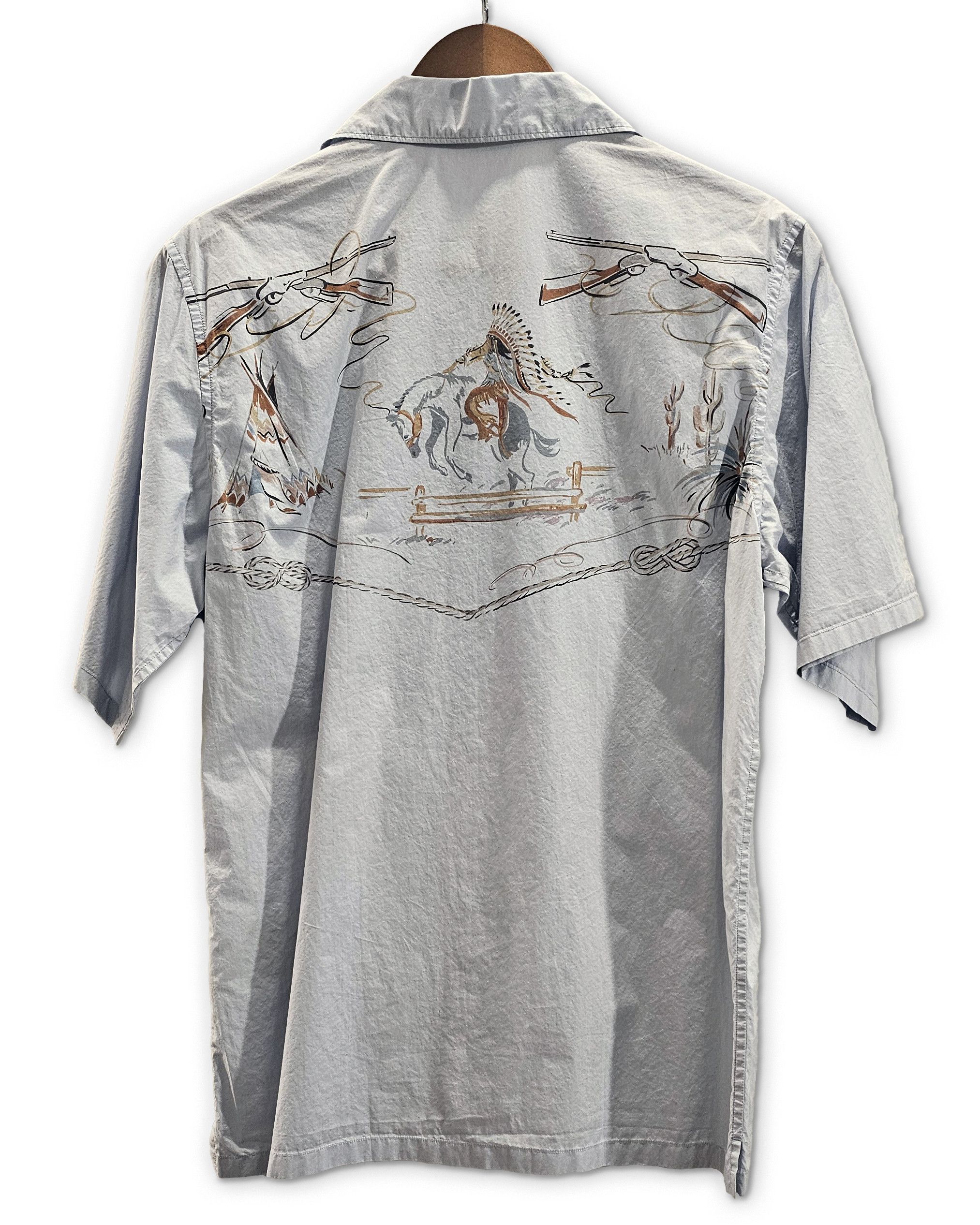 Prada Native Cowboy Print Camp Collar Shirt Size US S / EU 44-46 / 1 - 2 Thumbnail