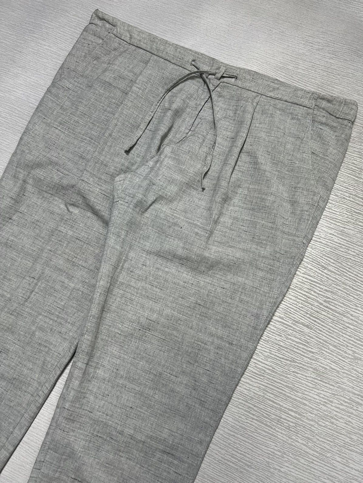 Loro Piana Loro Piana - Flax Virgin Wool Linen Blend Drawstring Trouser Size US 40 / EU 56 - 4 Thumbnail