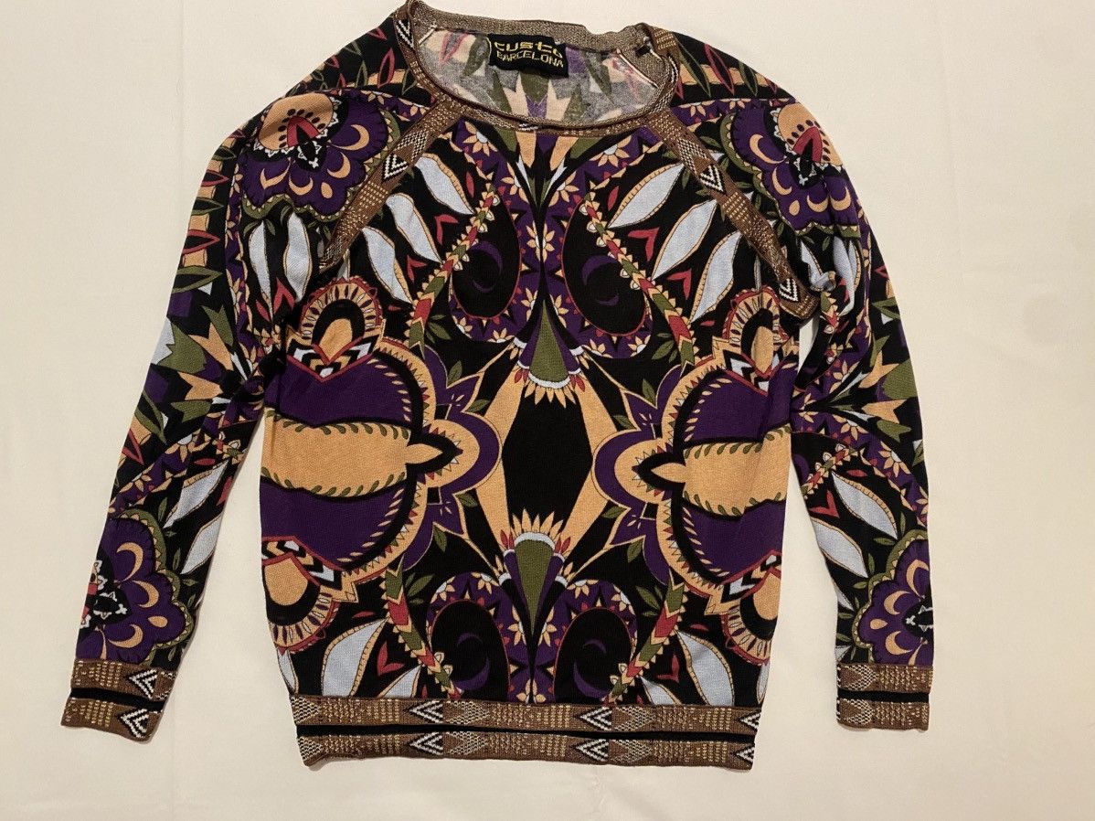 Sweaters art Custo Barcelona Crazy Knit print vintage