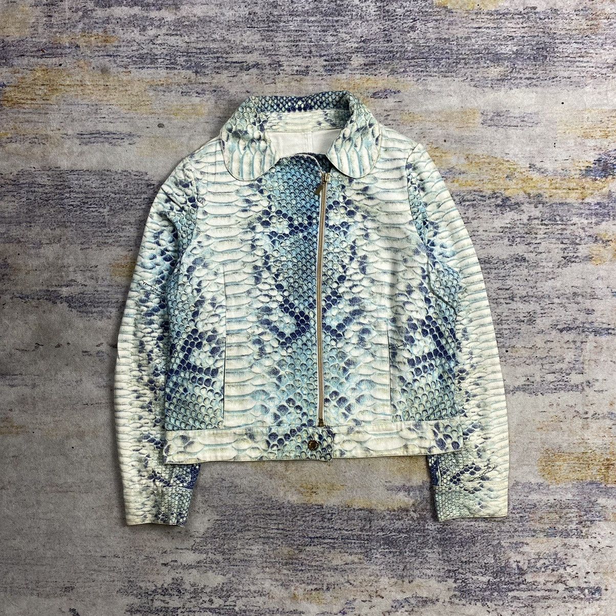 Roberto Cavalli Vintage roberto caballi snake skin print jacket Size S / US 4 / IT 40 - 1 Thumbnail