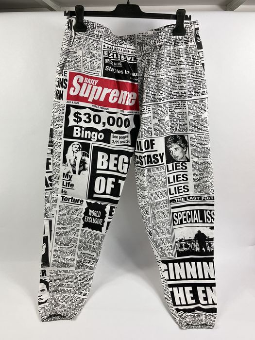 Supreme 2024 newspaper pants