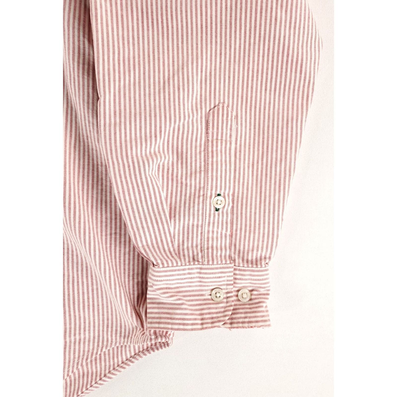 Tommy Hilfiger Tommy Hilfiger Button Down Shirt Mens M Crest Red White Striped Multicolor Shirt Size US M / EU 48-50 / 2 - 3 Thumbnail