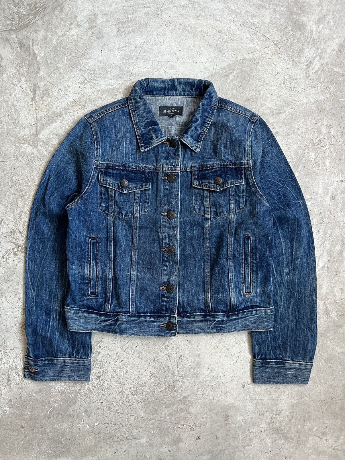 J.Crew Vintage J.CREW Indigo Denim Jacket Size US S / EU 44-46 / 1 - 1 Thumbnail