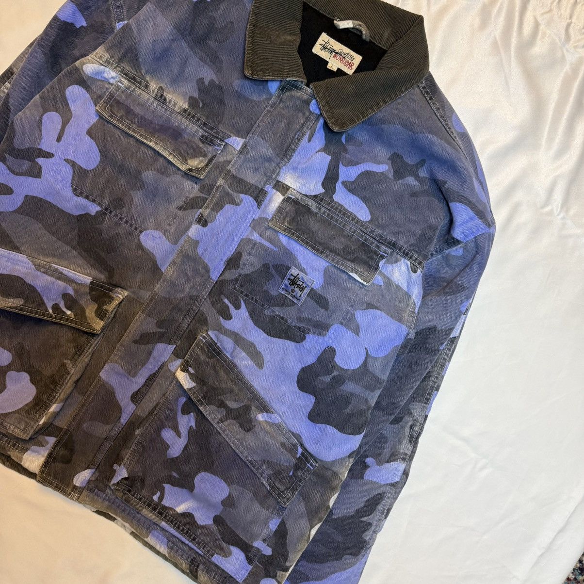Stussy Stussy Washed Spryed Camo Canvas Shop jacket Size US L / EU 52-54 / 3 - 4 Thumbnail