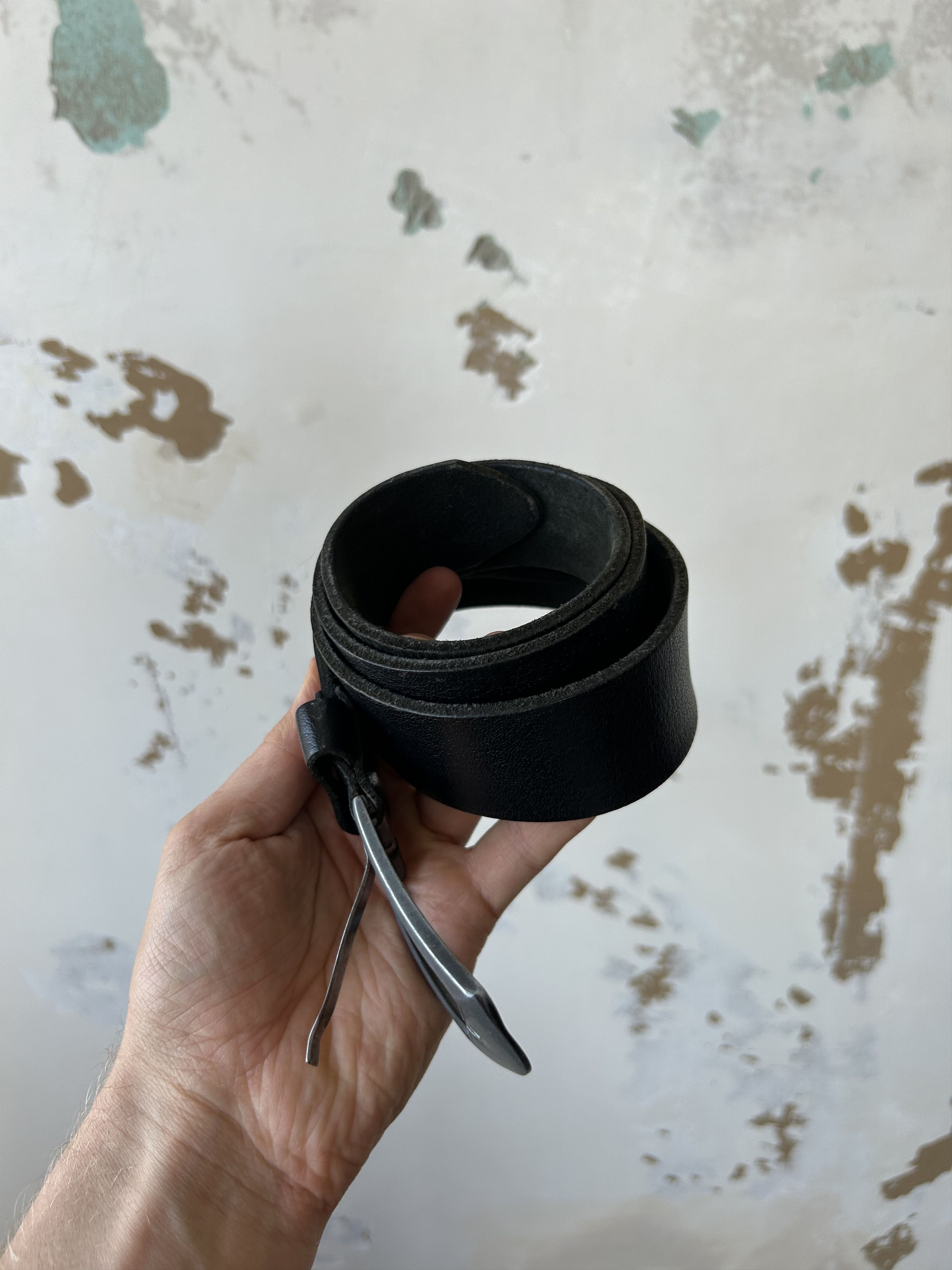 Japanese Brand × Vintage Y2K Vintage Leather Belt Avant Garde distressed Size ONE SIZE - 3 Thumbnail