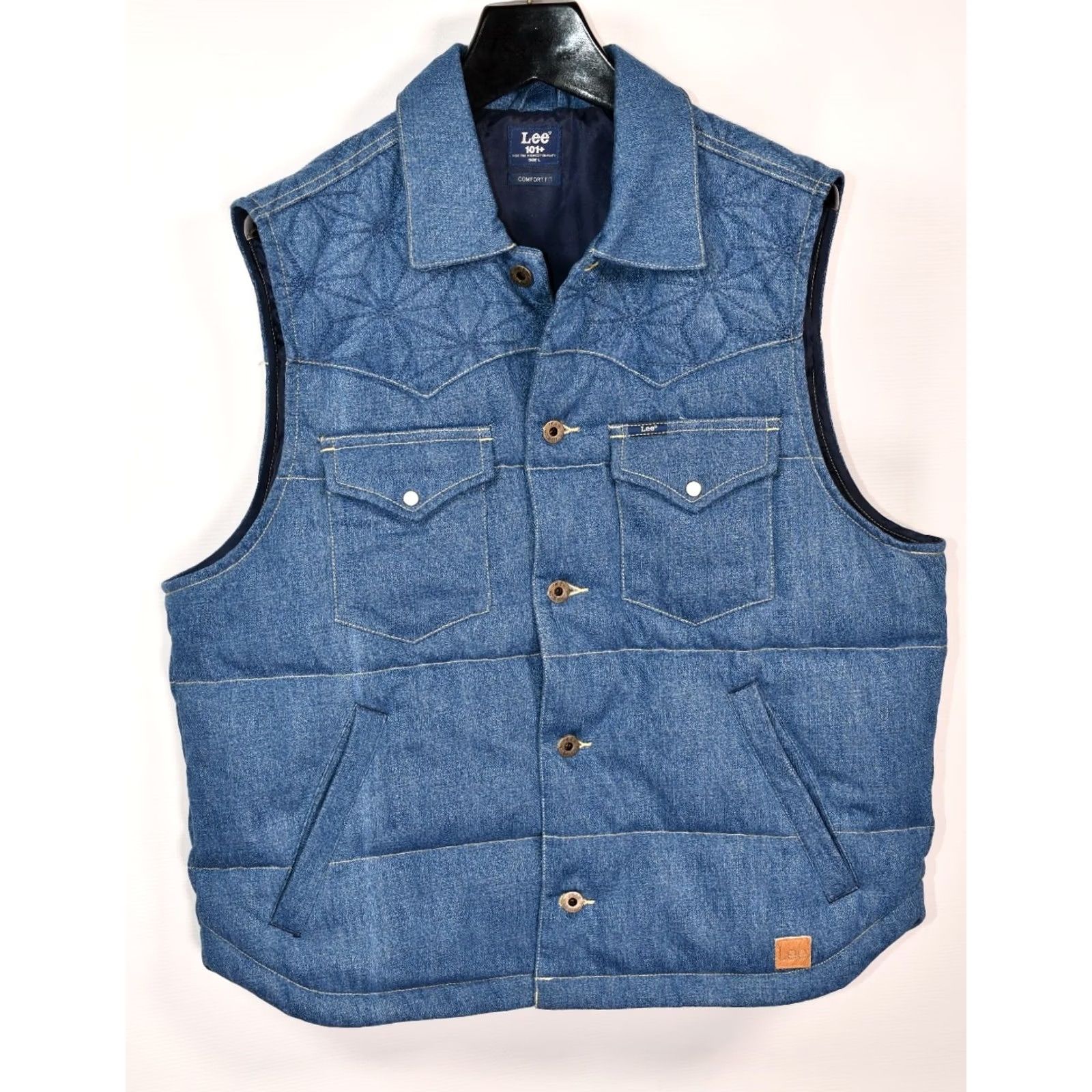 Lee Lee 101+ Limited Edition 125th Anniversary Denim Down Vest Men L Blue Cotton Down Vest Size US L / EU 52-54 / 3 - 7 Thumbnail