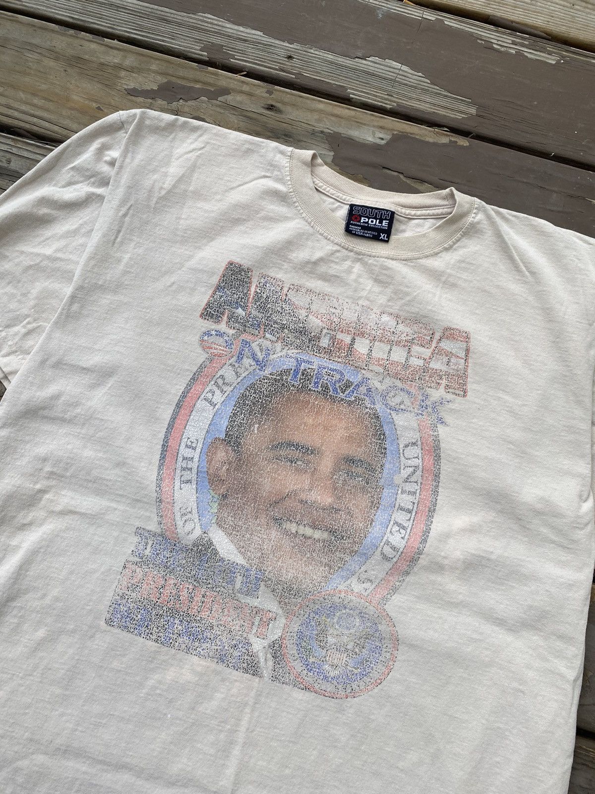 Southpole × Vintage Vintage Barrack Obama Tee Size US XL / EU 56 / 4 - 4 Thumbnail